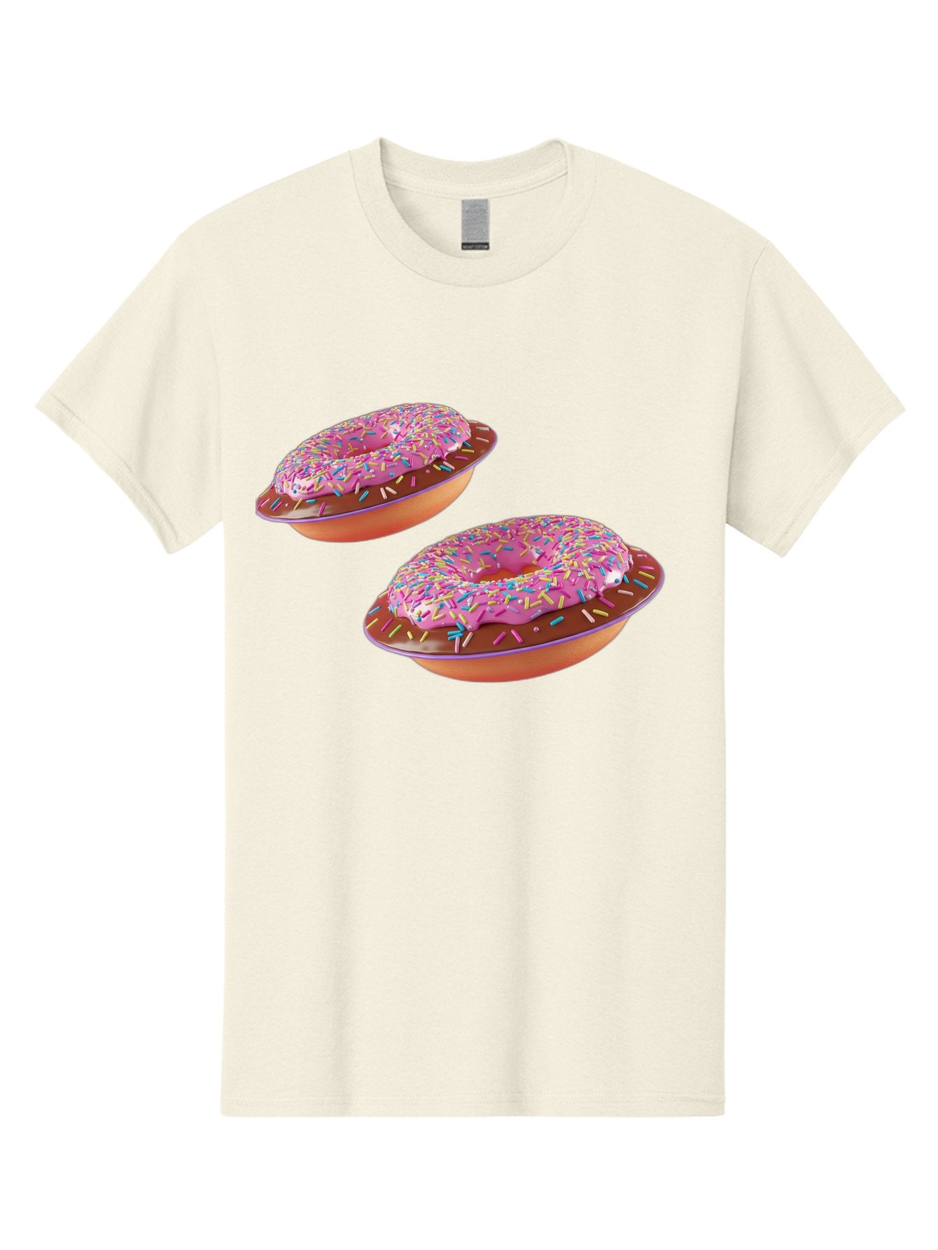 Donuts Men'S Graphic Tee, 100% Cotton, Comfortable Casual Summer Wear, Machine Washable, Donuts With Pink Frosting, Rainbow Sprinkles, Sweet Treats, Baked Goods, Colorful Desserts, Tasty Pastries, Indulgent Snacks Bab882 14