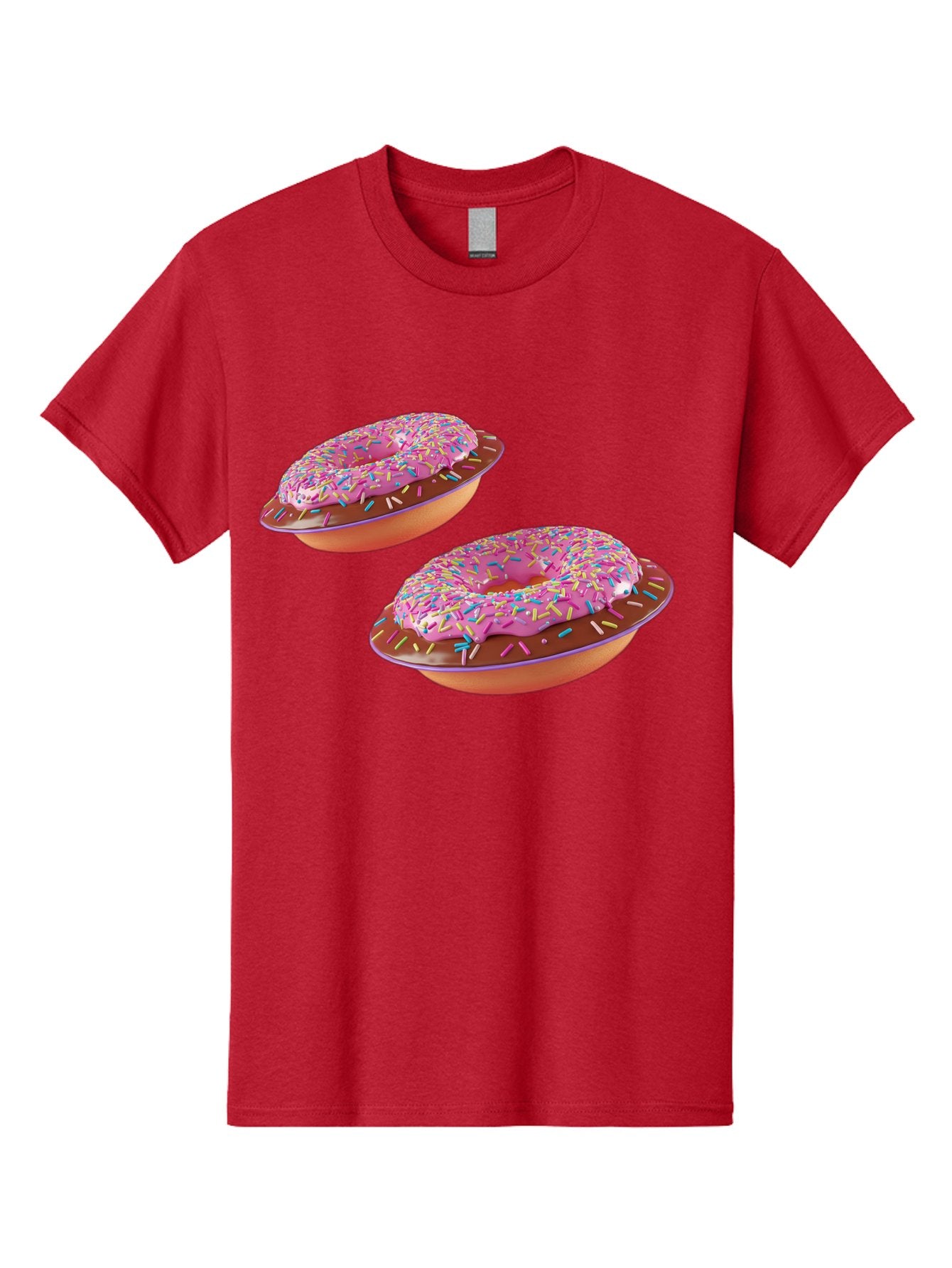Donuts Men'S Graphic Tee, 100% Cotton, Comfortable Casual Summer Wear, Machine Washable, Donuts With Pink Frosting, Rainbow Sprinkles, Sweet Treats, Baked Goods, Colorful Desserts, Tasty Pastries, Indulgent Snacks Bab882 10