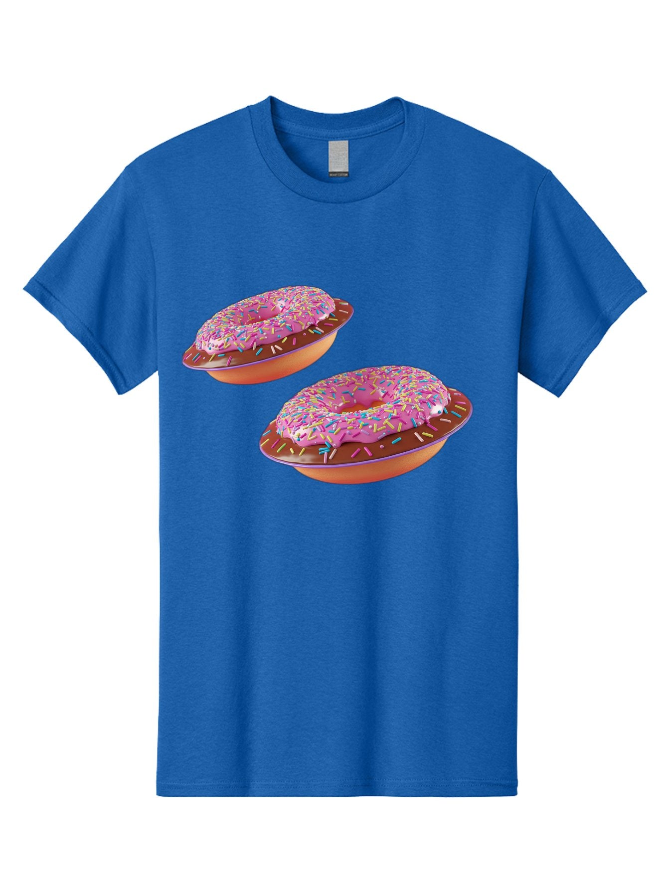 Donuts Men'S Graphic Tee, 100% Cotton, Comfortable Casual Summer Wear, Machine Washable, Donuts With Pink Frosting, Rainbow Sprinkles, Sweet Treats, Baked Goods, Colorful Desserts, Tasty Pastries, Indulgent Snacks Bab882 11
