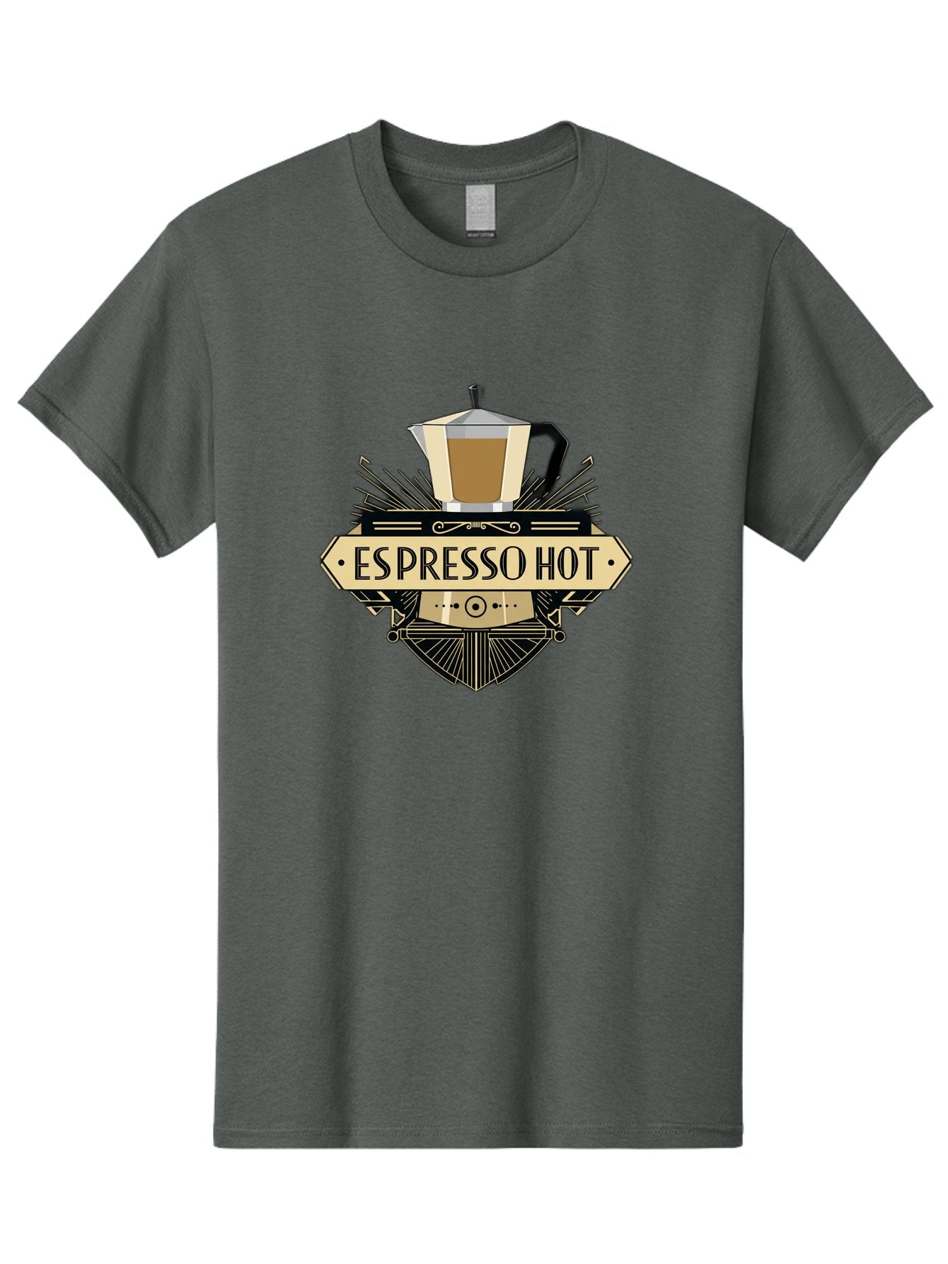Espresso-Hot Men'S Graphic Tee, 100% Cotton, Comfortable Casual Summer Wear, Machine Washable, Coffee Shop Logo, Espresso Machine, Hot Coffee, Coffee Culture, Cafe Branding, Coffee Art, Coffee Design, Espresso Love, Coffee Signs, Bab889 4
