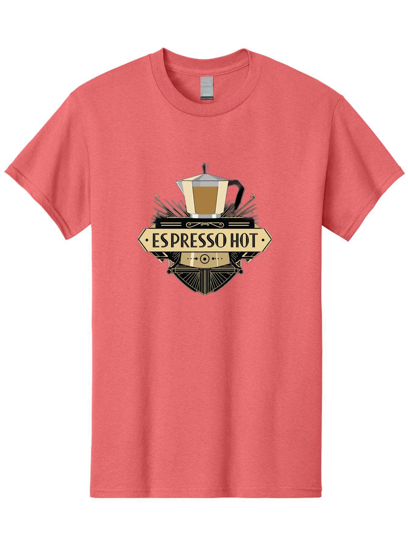 Espresso-Hot Men'S Graphic Tee, 100% Cotton, Comfortable Casual Summer Wear, Machine Washable, Coffee Shop Logo, Espresso Machine, Hot Coffee, Coffee Culture, Cafe Branding, Coffee Art, Coffee Design, Espresso Love, Coffee Signs, Bab889 10