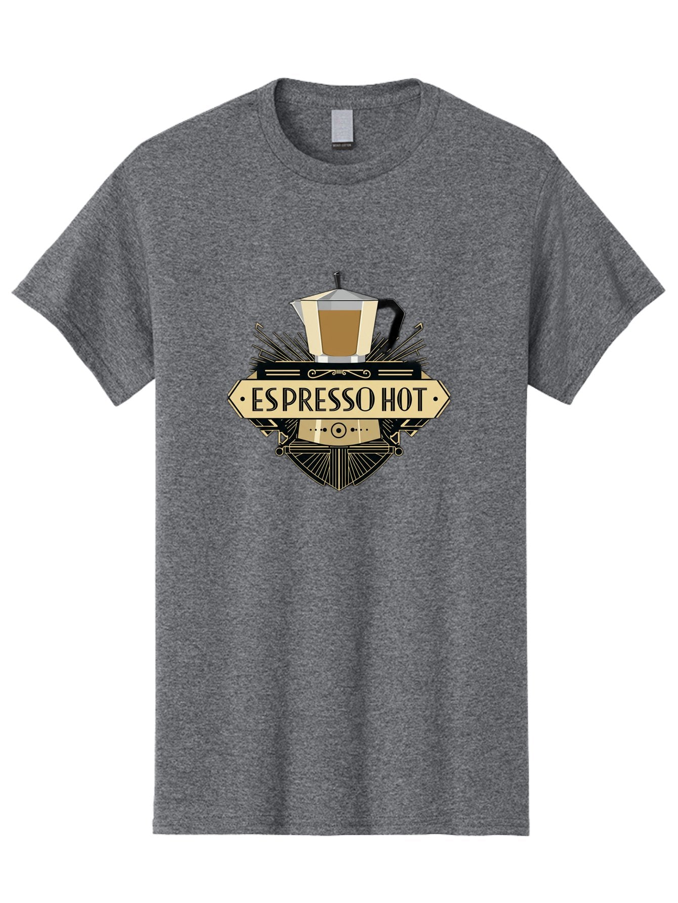 Espresso-Hot Men'S Graphic Tee, 100% Cotton, Comfortable Casual Summer Wear, Machine Washable, Coffee Shop Logo, Espresso Machine, Hot Coffee, Coffee Culture, Cafe Branding, Coffee Art, Coffee Design, Espresso Love, Coffee Signs, Bab889 9