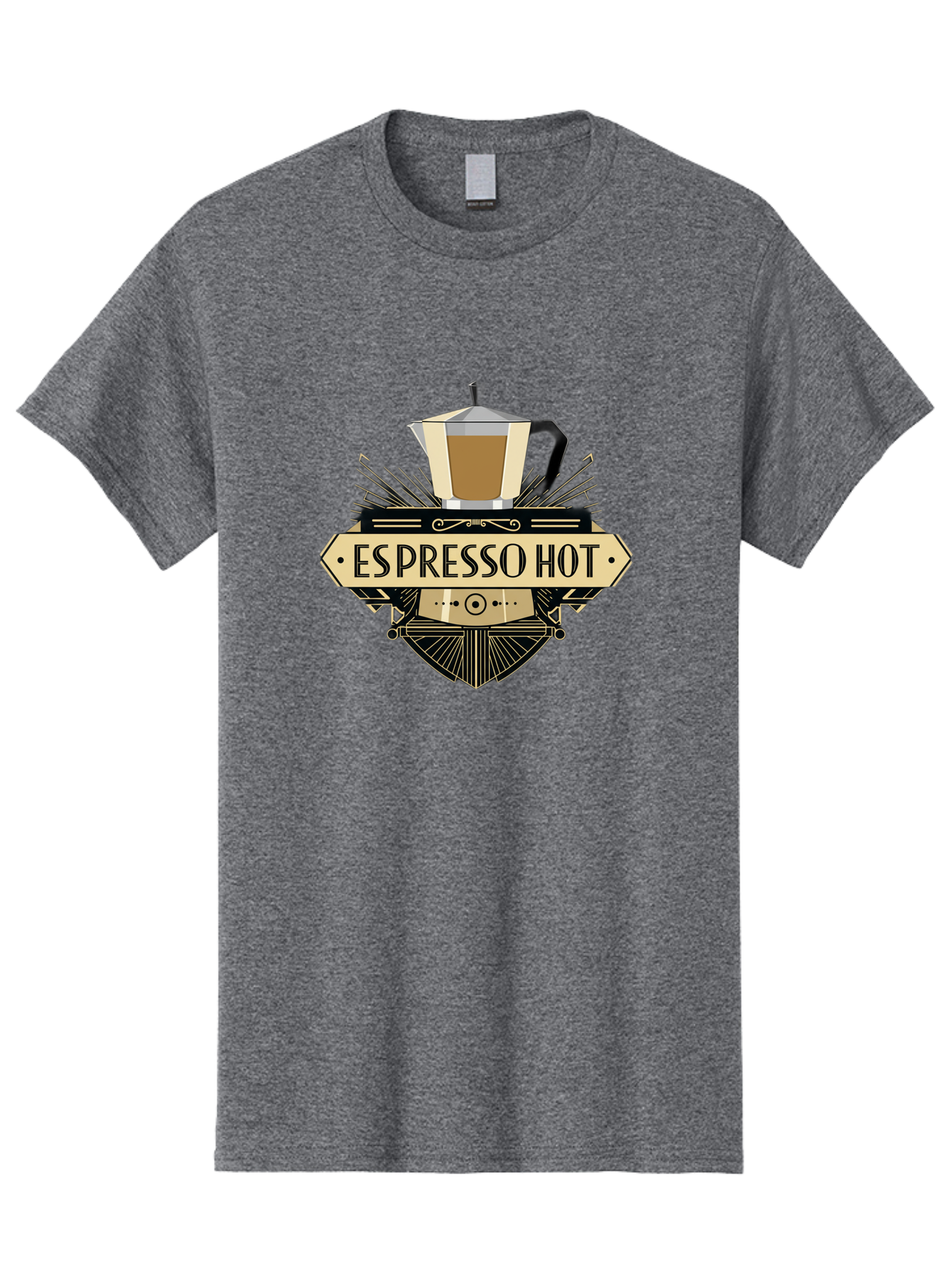 Espresso-Hot Men'S Graphic Tee, 100% Cotton, Comfortable Casual Summer Wear, Machine Washable, Coffee Shop Logo, Espresso Machine, Hot Coffee, Coffee Culture, Cafe Branding, Coffee Art, Coffee Design, Espresso Love, Coffee Signs, Bab889 5