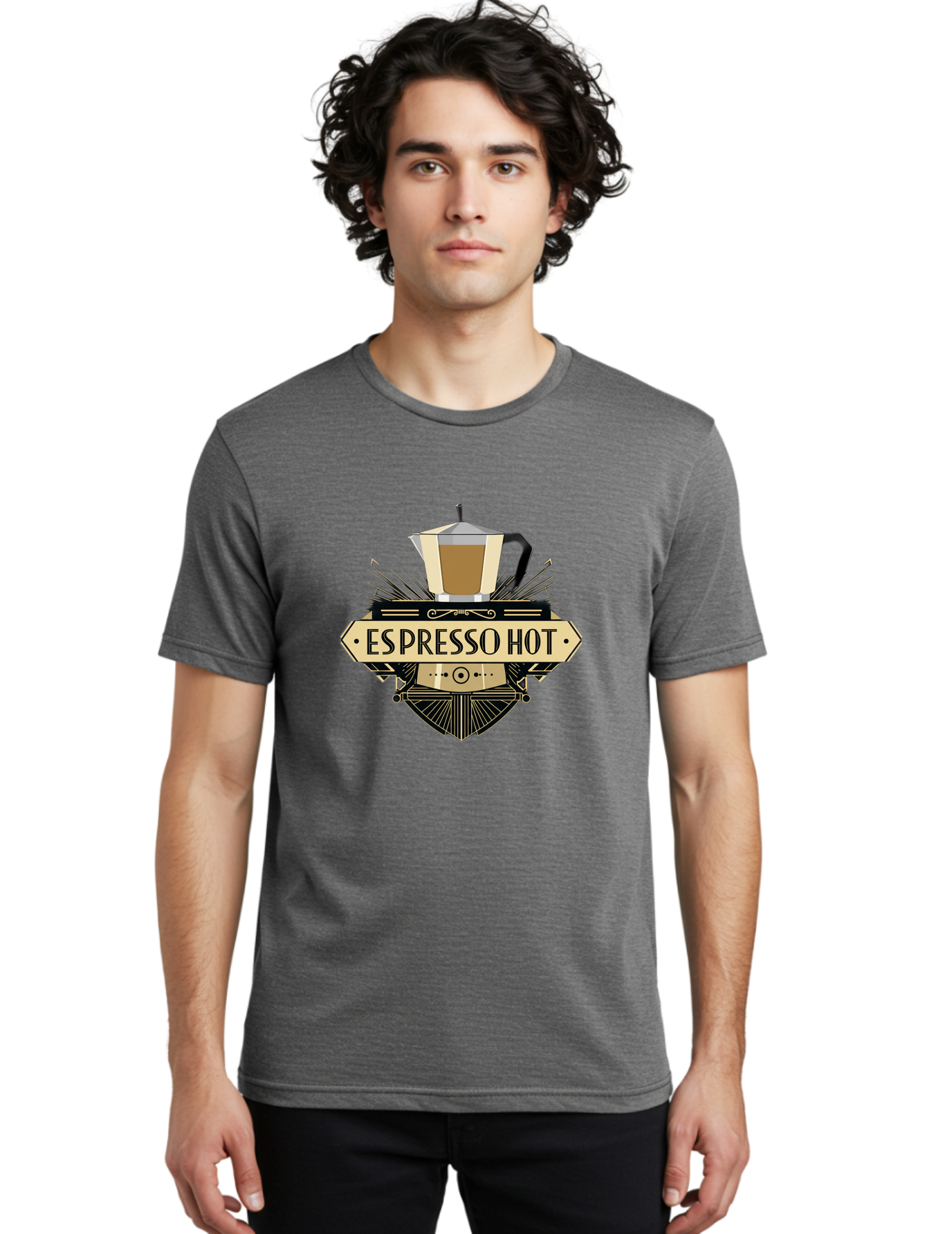 Espresso-Hot Men'S Graphic Tee, 100% Cotton, Comfortable Casual Summer Wear, Machine Washable, Coffee Shop Logo, Espresso Machine, Hot Coffee, Coffee Culture, Cafe Branding, Coffee Art, Coffee Design, Espresso Love, Coffee Signs, Bab889 20