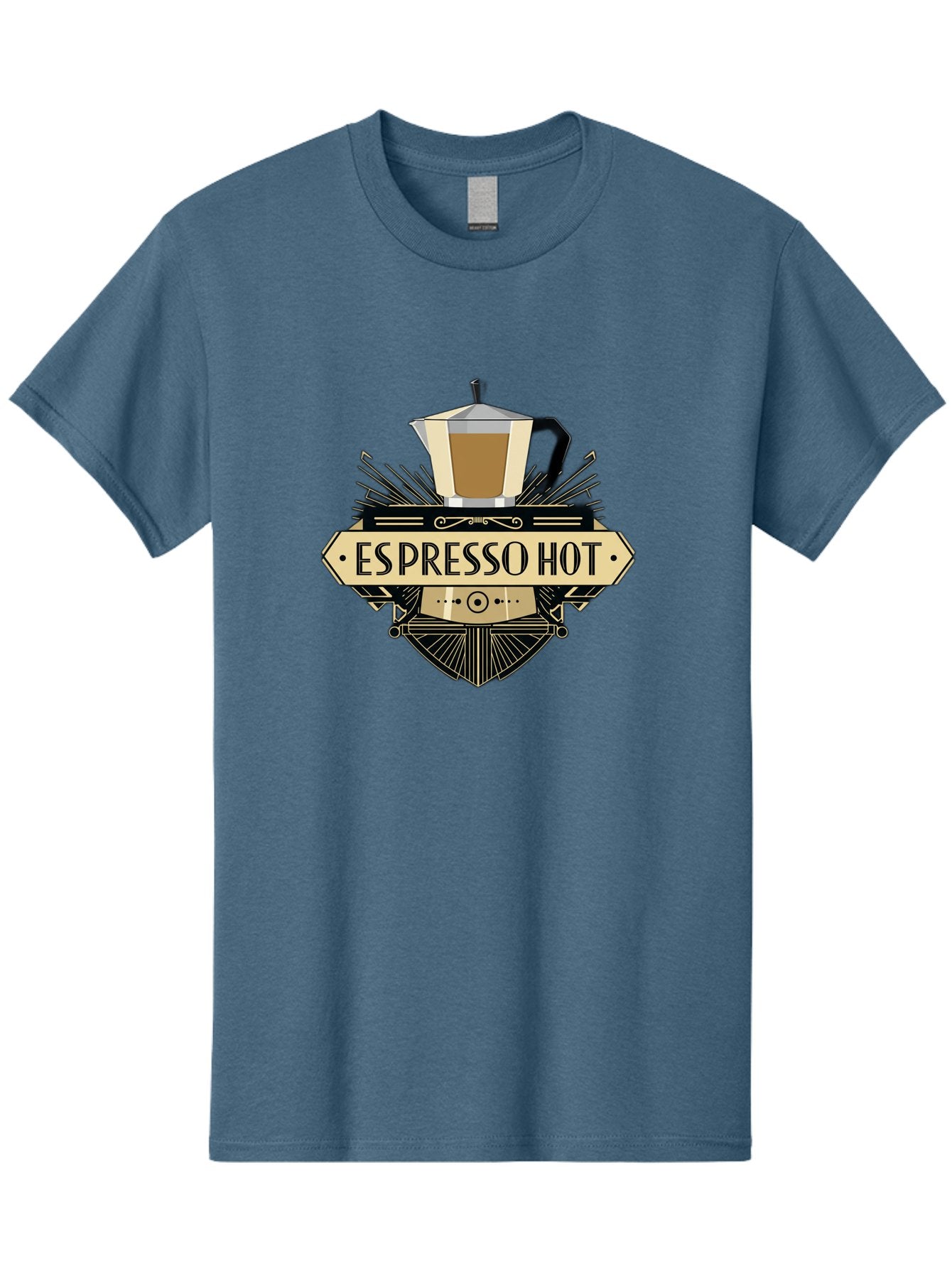 Espresso-Hot Men'S Graphic Tee, 100% Cotton, Comfortable Casual Summer Wear, Machine Washable, Coffee Shop Logo, Espresso Machine, Hot Coffee, Coffee Culture, Cafe Branding, Coffee Art, Coffee Design, Espresso Love, Coffee Signs, Bab889