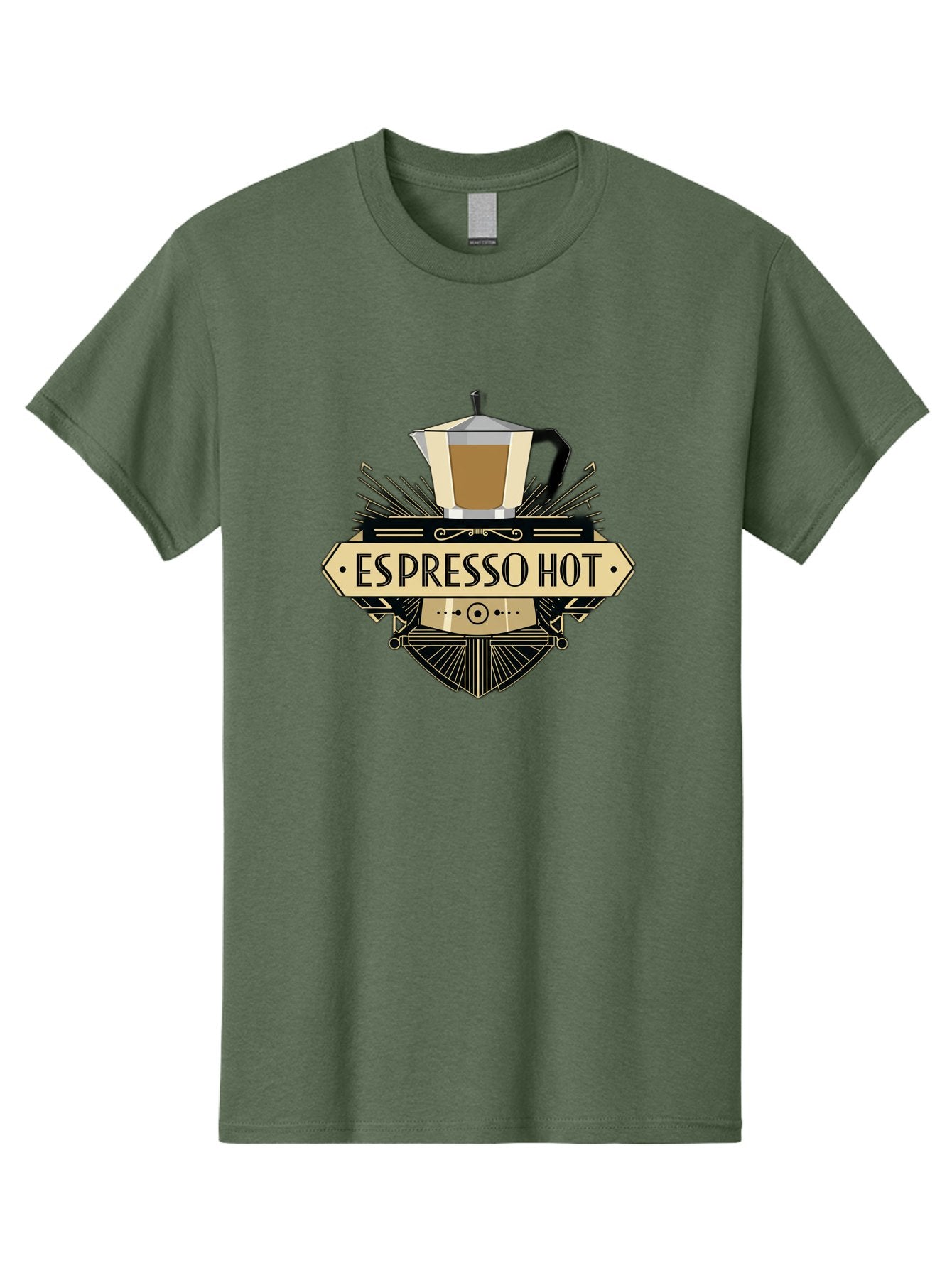 Espresso-Hot Men'S Graphic Tee, 100% Cotton, Comfortable Casual Summer Wear, Machine Washable, Coffee Shop Logo, Espresso Machine, Hot Coffee, Coffee Culture, Cafe Branding, Coffee Art, Coffee Design, Espresso Love, Coffee Signs, Bab889 13
