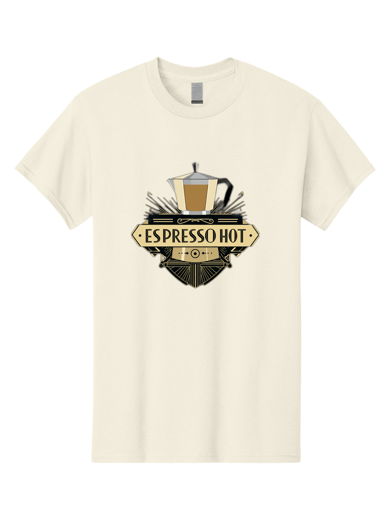 Espresso-Hot Men'S Graphic Tee, 100% Cotton, Comfortable Casual Summer Wear, Machine Washable, Coffee Shop Logo, Espresso Machine, Hot Coffee, Coffee Culture, Cafe Branding, Coffee Art, Coffee Design, Espresso Love, Coffee Signs, Bab889 3