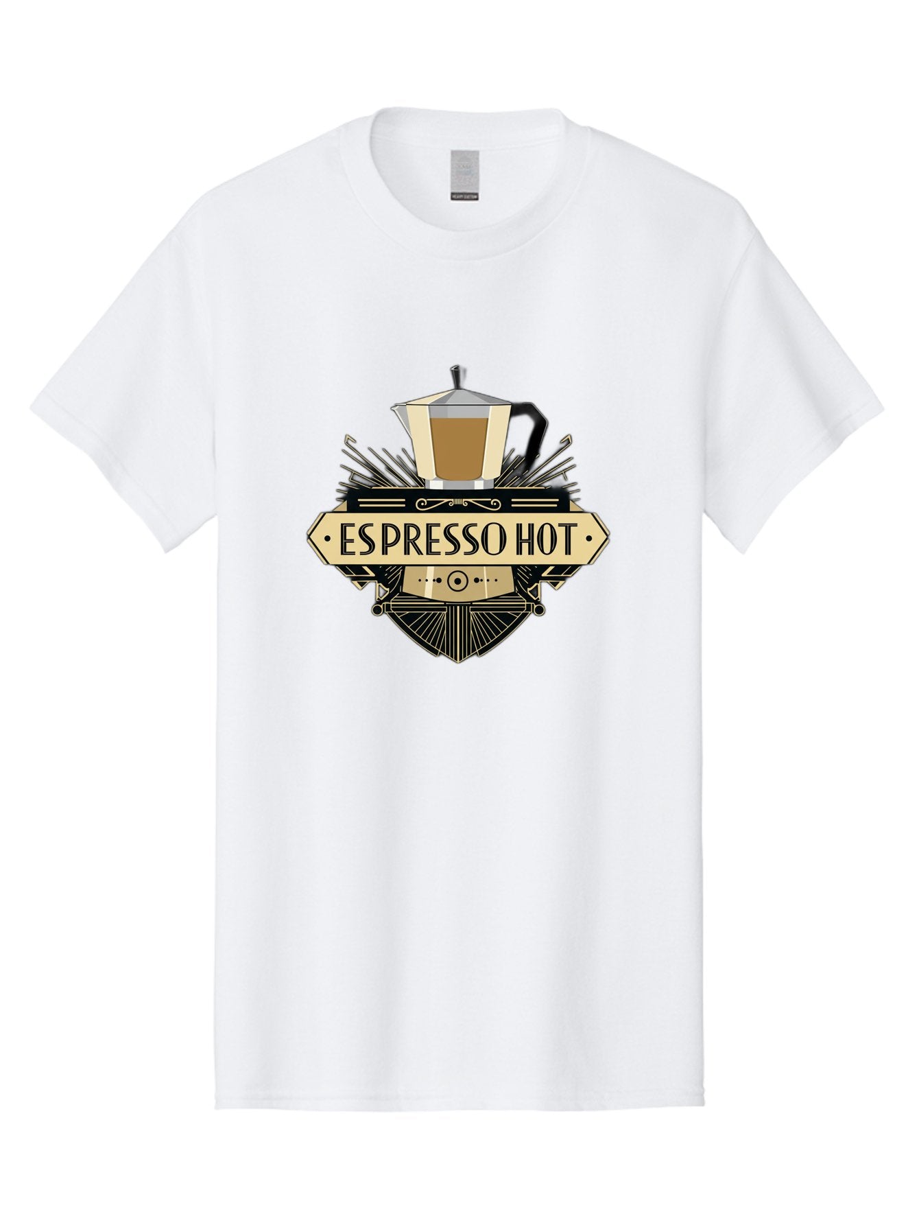 Espresso-Hot Men'S Graphic Tee, 100% Cotton, Comfortable Casual Summer Wear, Machine Washable, Coffee Shop Logo, Espresso Machine, Hot Coffee, Coffee Culture, Cafe Branding, Coffee Art, Coffee Design, Espresso Love, Coffee Signs, Bab889 6