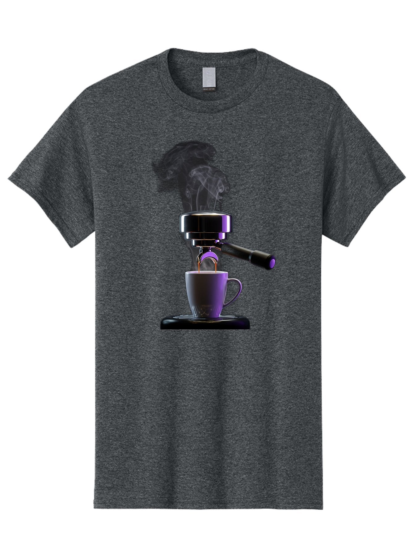 Espresso-Machine Men'S Graphic Tee, 100% Cotton, Comfortable Casual Summer Wear, Machine Washable, Espresso Machine, Coffee Cup, Steam Rising, Coffee Brewing, Black Coffee, Cafe Culture, Coffee Art, Morning Coffee, Espresso Shot, Coffee Time Bab890 3
