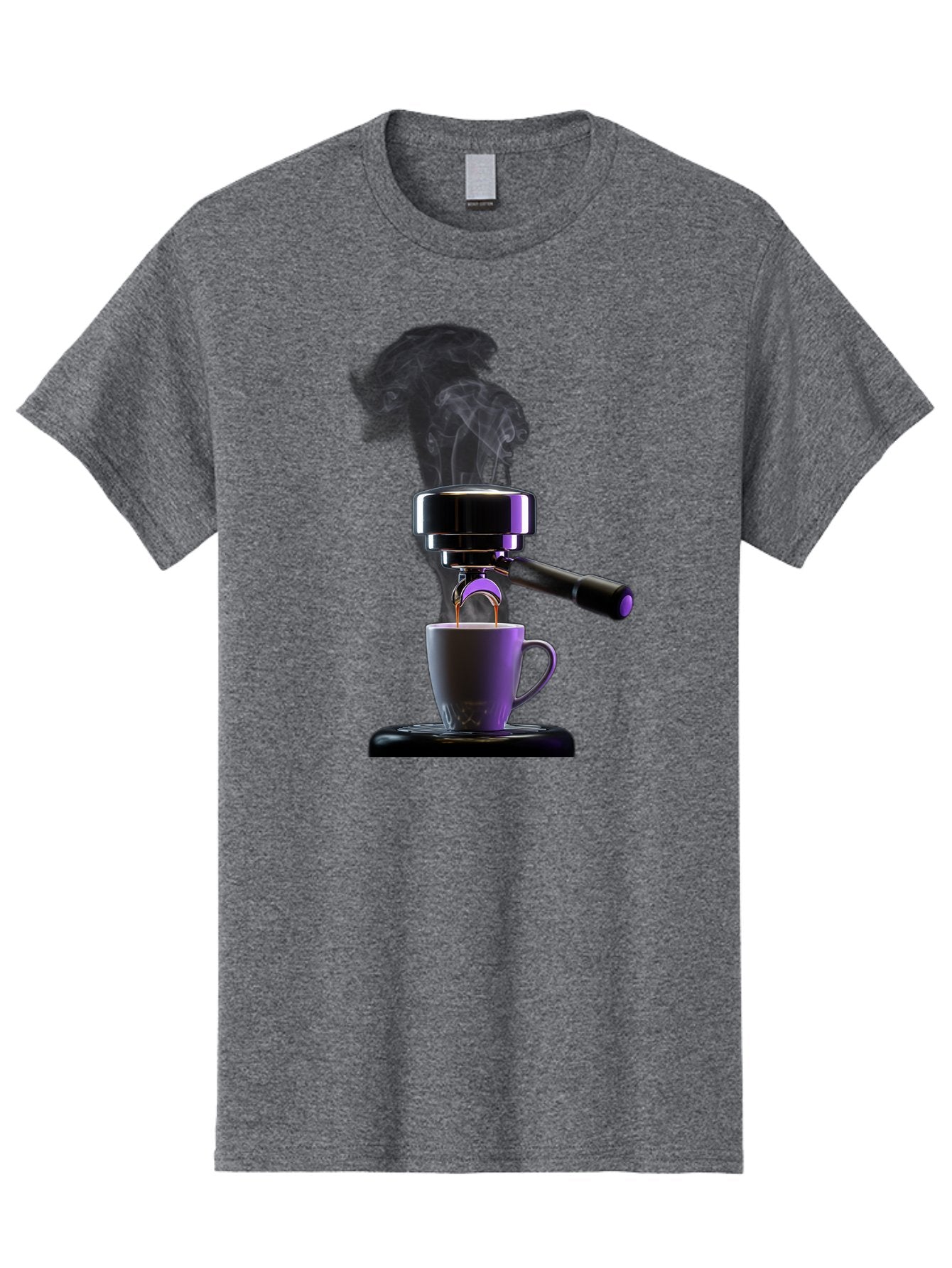 Espresso-Machine Men'S Graphic Tee, 100% Cotton, Comfortable Casual Summer Wear, Machine Washable, Espresso Machine, Coffee Cup, Steam Rising, Coffee Brewing, Black Coffee, Cafe Culture, Coffee Art, Morning Coffee, Espresso Shot, Coffee Time Bab890 5