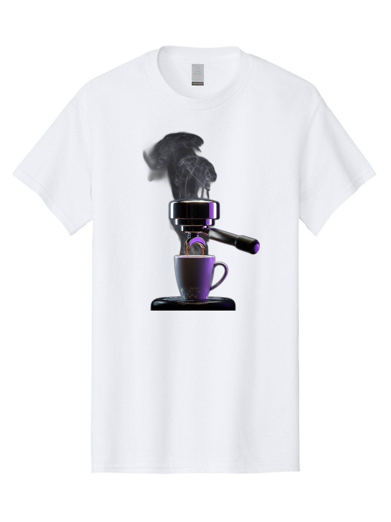 Espresso-Machine Men'S Graphic Tee, 100% Cotton, Comfortable Casual Summer Wear, Machine Washable, Espresso Machine, Coffee Cup, Steam Rising, Coffee Brewing, Black Coffee, Cafe Culture, Coffee Art, Morning Coffee, Espresso Shot, Coffee Time Bab890