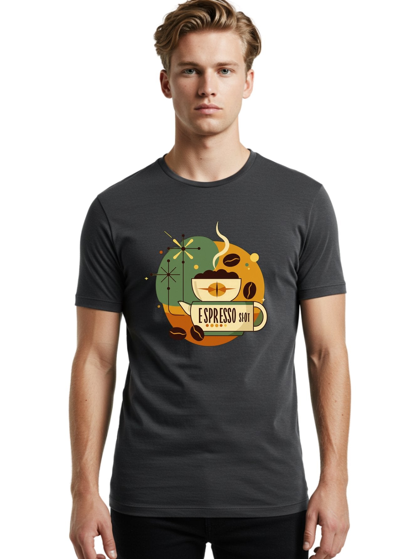 Espresso-Shot-1 Men'S Graphic Tee, 100% Cotton, Comfortable Casual Summer Wear, Machine Washable, Espresso Cup, Coffee Beans, Steaming Hot, Morning Coffee, Caffeine Boost, Coffee Break, Coffee Culture, Coffee Art, Coffee Design Bab891 17