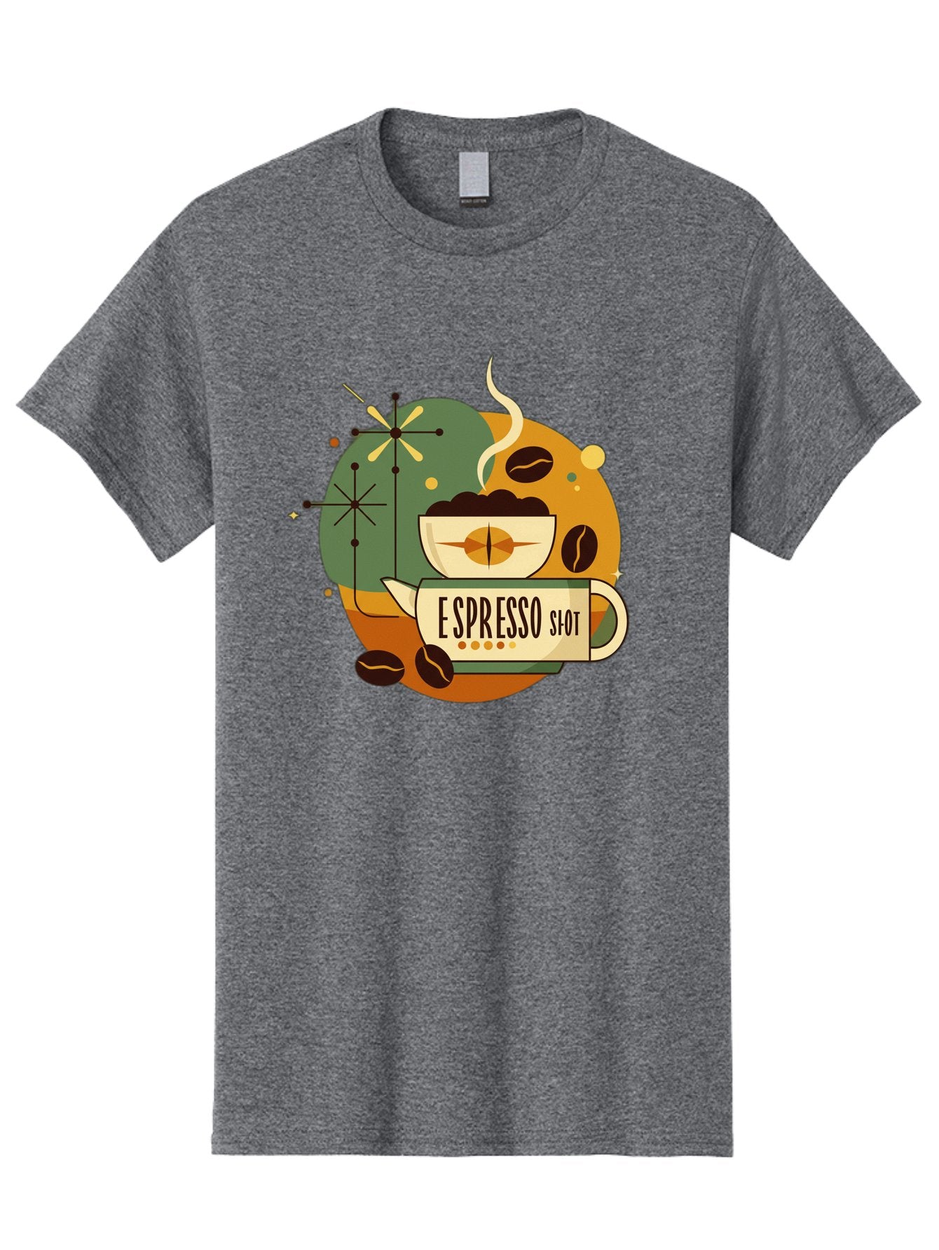 Espresso-Shot-1 Men'S Graphic Tee, 100% Cotton, Comfortable Casual Summer Wear, Machine Washable, Espresso Cup, Coffee Beans, Steaming Hot, Morning Coffee, Caffeine Boost, Coffee Break, Coffee Culture, Coffee Art, Coffee Design Bab891 3
