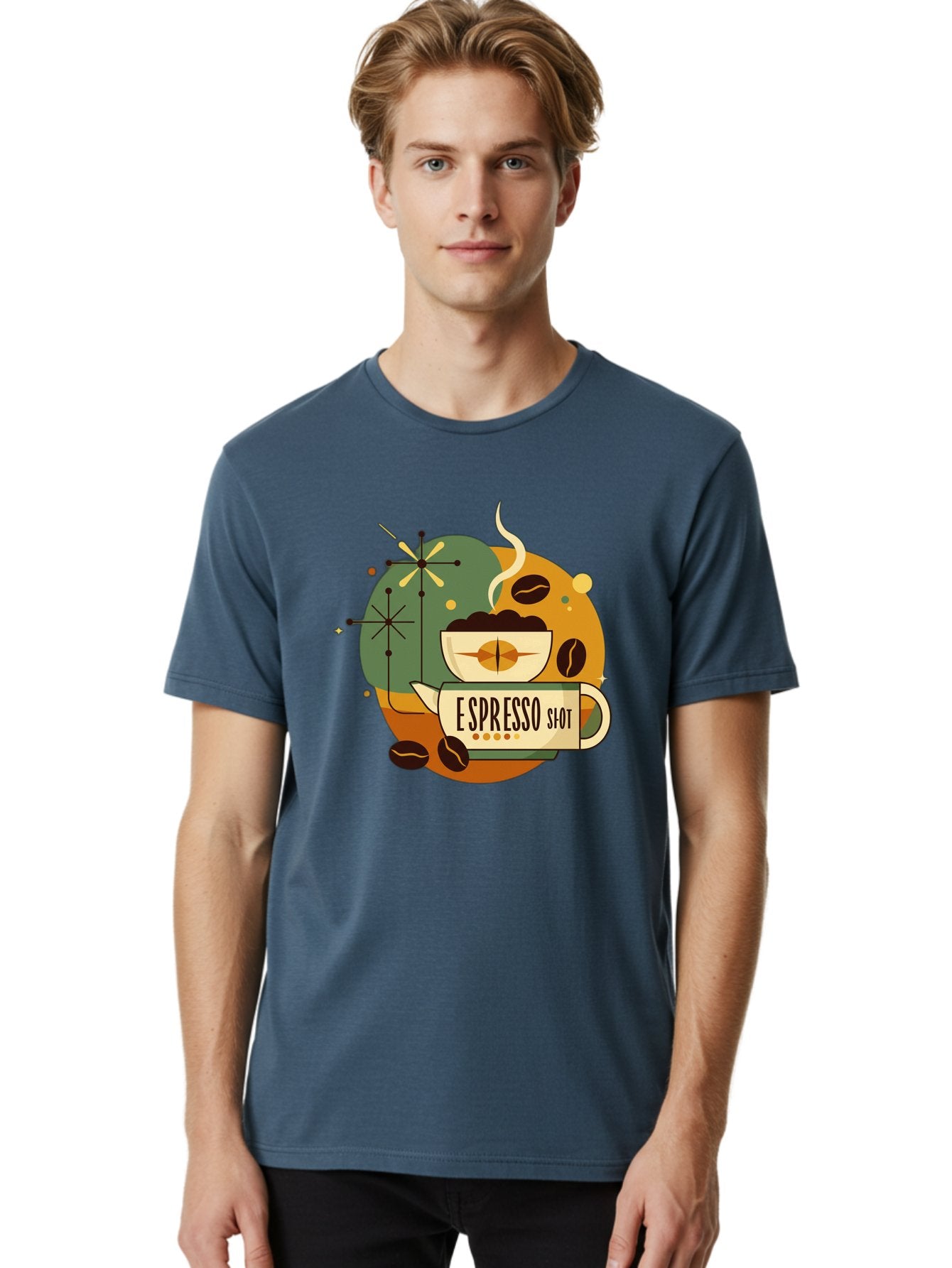Espresso-Shot-1 Men'S Graphic Tee, 100% Cotton, Comfortable Casual Summer Wear, Machine Washable, Espresso Cup, Coffee Beans, Steaming Hot, Morning Coffee, Caffeine Boost, Coffee Break, Coffee Culture, Coffee Art, Coffee Design Bab891 30