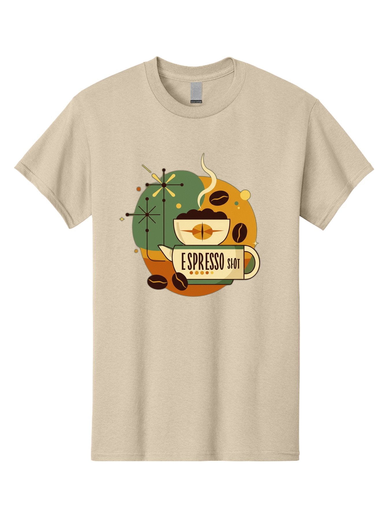 Espresso-Shot-1 Men'S Graphic Tee, 100% Cotton, Comfortable Casual Summer Wear, Machine Washable, Espresso Cup, Coffee Beans, Steaming Hot, Morning Coffee, Caffeine Boost, Coffee Break, Coffee Culture, Coffee Art, Coffee Design Bab891