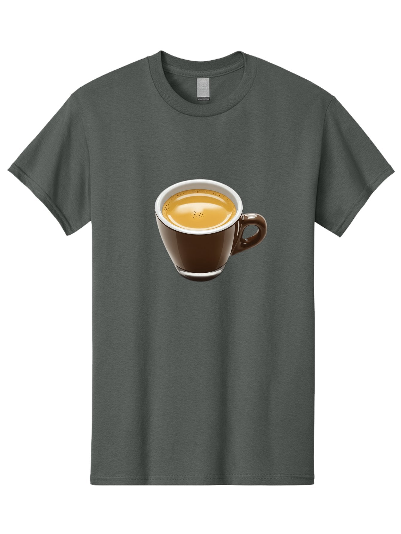 Espresso Men'S Graphic Tee, 100% Cotton, Comfortable Casual Summer Wear, Machine Washable, Coffee Cup, Espresso, Morning Coffee, Crema On Top, Coffee Beverage, Brown Ceramic Cup, Coffee Culture Bab894