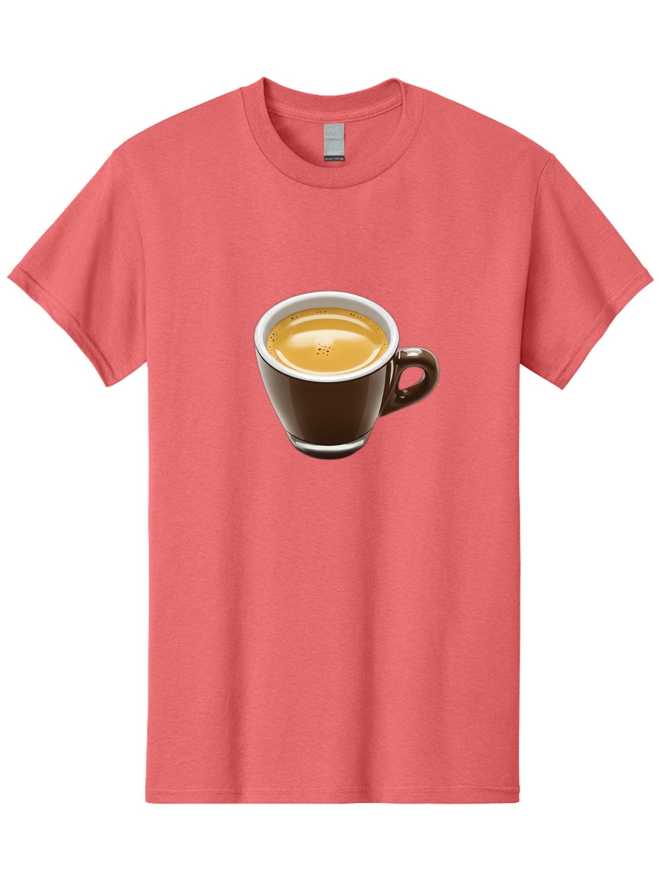 Espresso Men'S Graphic Tee, 100% Cotton, Comfortable Casual Summer Wear, Machine Washable, Coffee Cup, Espresso, Morning Coffee, Crema On Top, Coffee Beverage, Brown Ceramic Cup, Coffee Culture Bab894 15
