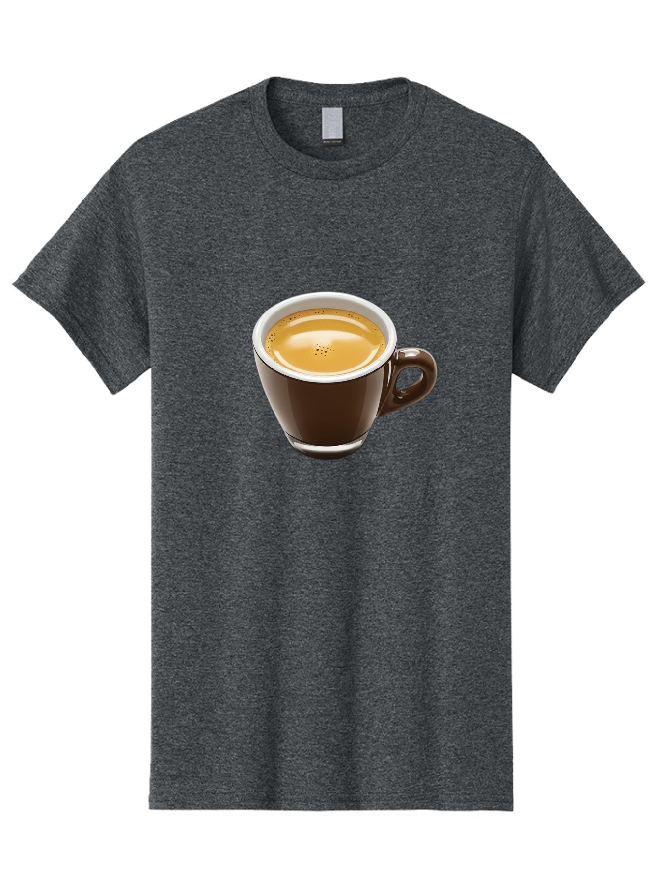 Espresso Men'S Graphic Tee, 100% Cotton, Comfortable Casual Summer Wear, Machine Washable, Coffee Cup, Espresso, Morning Coffee, Crema On Top, Coffee Beverage, Brown Ceramic Cup, Coffee Culture Bab894 3