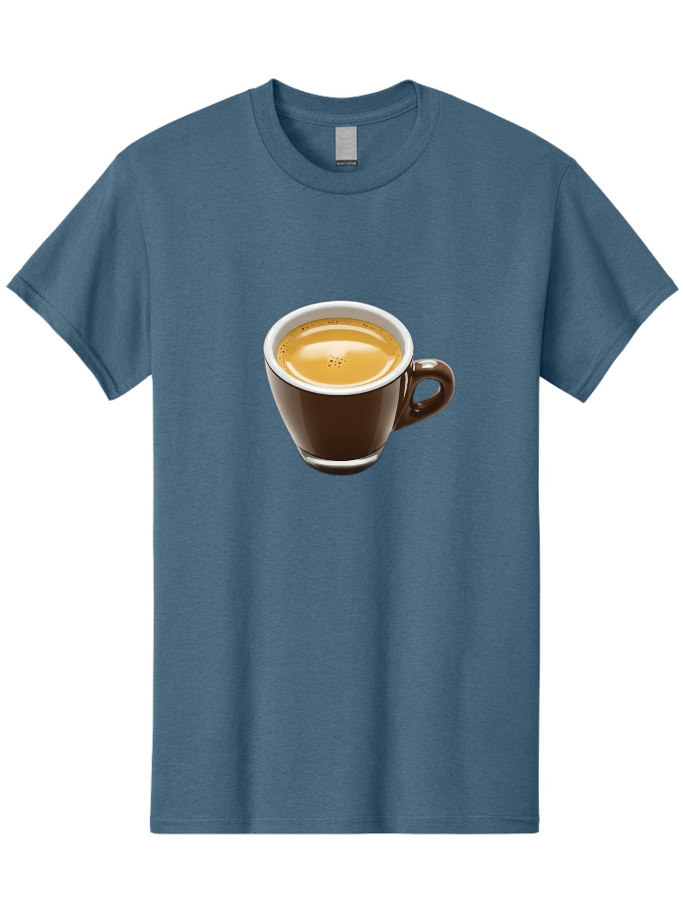 Espresso Men'S Graphic Tee, 100% Cotton, Comfortable Casual Summer Wear, Machine Washable, Coffee Cup, Espresso, Morning Coffee, Crema On Top, Coffee Beverage, Brown Ceramic Cup, Coffee Culture Bab894 4