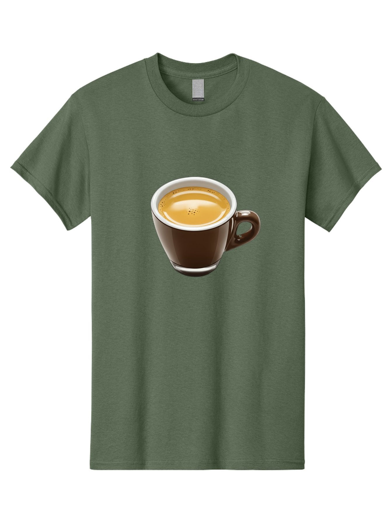 Espresso Men'S Graphic Tee, 100% Cotton, Comfortable Casual Summer Wear, Machine Washable, Coffee Cup, Espresso, Morning Coffee, Crema On Top, Coffee Beverage, Brown Ceramic Cup, Coffee Culture Bab894