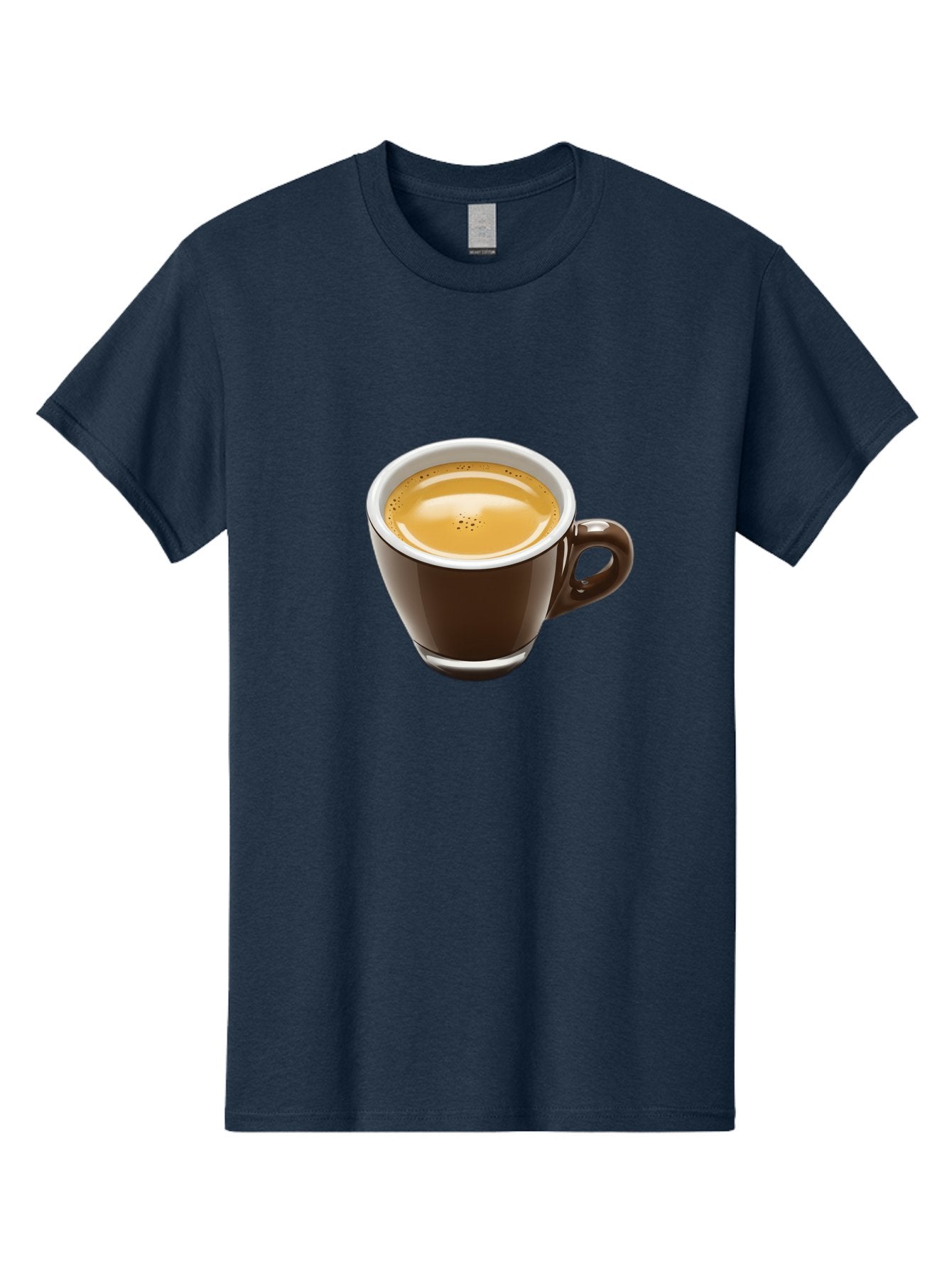 Espresso Men'S Graphic Tee, 100% Cotton, Comfortable Casual Summer Wear, Machine Washable, Coffee Cup, Espresso, Morning Coffee, Crema On Top, Coffee Beverage, Brown Ceramic Cup, Coffee Culture Bab894 9