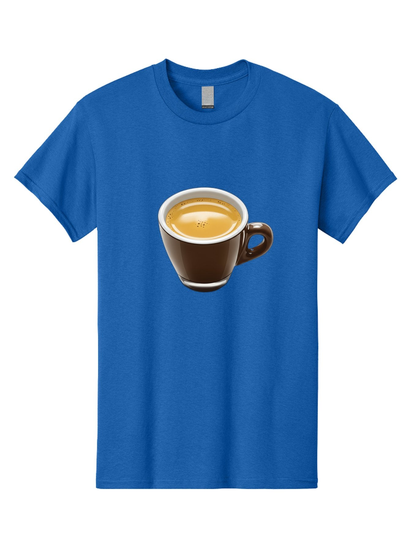 Espresso Men'S Graphic Tee, 100% Cotton, Comfortable Casual Summer Wear, Machine Washable, Coffee Cup, Espresso, Morning Coffee, Crema On Top, Coffee Beverage, Brown Ceramic Cup, Coffee Culture Bab894 5