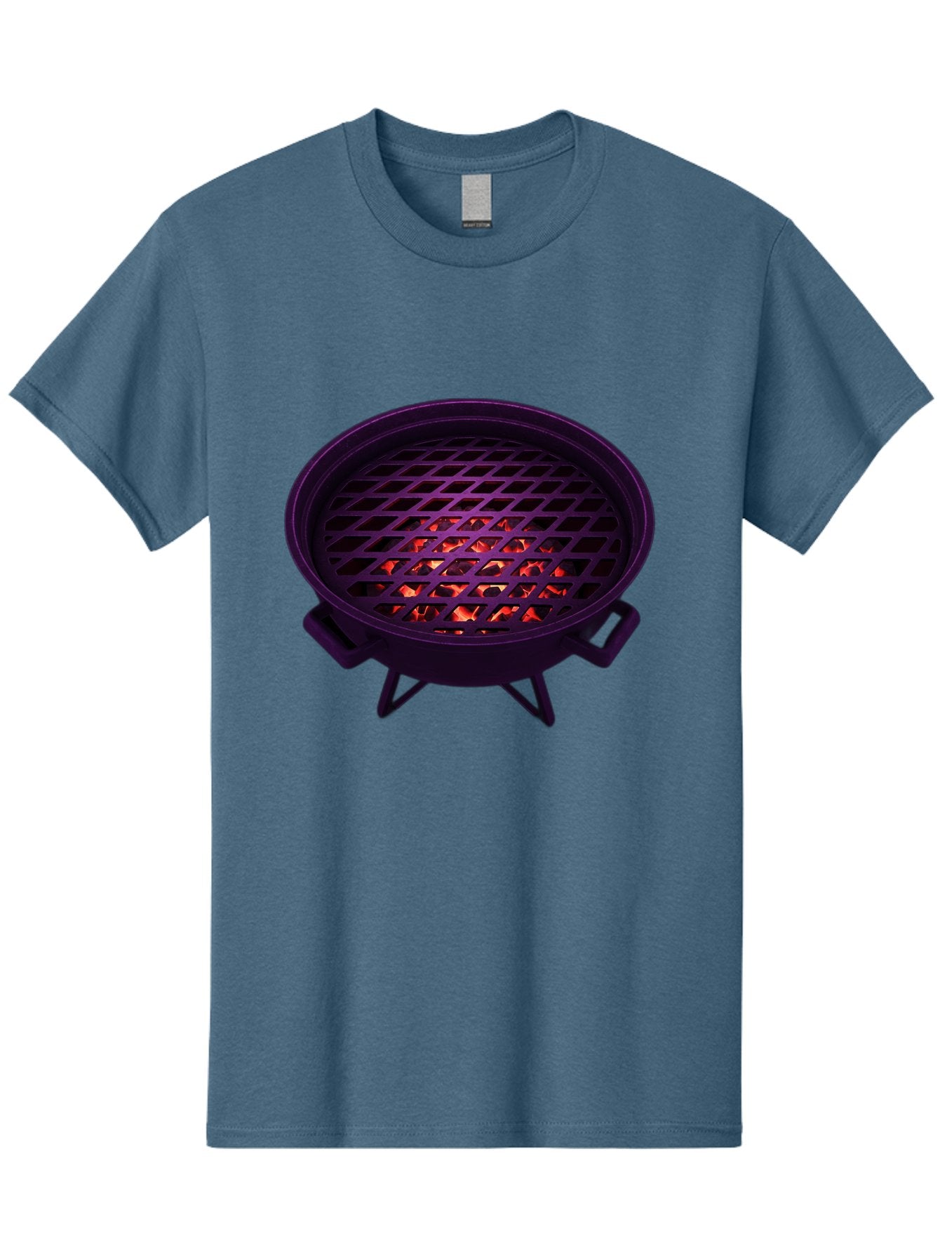 Fire-Pit Men'S Graphic Tee, 100% Cotton, Comfortable Casual Summer Wear, Machine Washable, Fire Pit, Grill Grate, Burning Coals, Outdoor Cooking, Camping Gear, Barbecue, Grill, Outdoor Fire Bab903 7