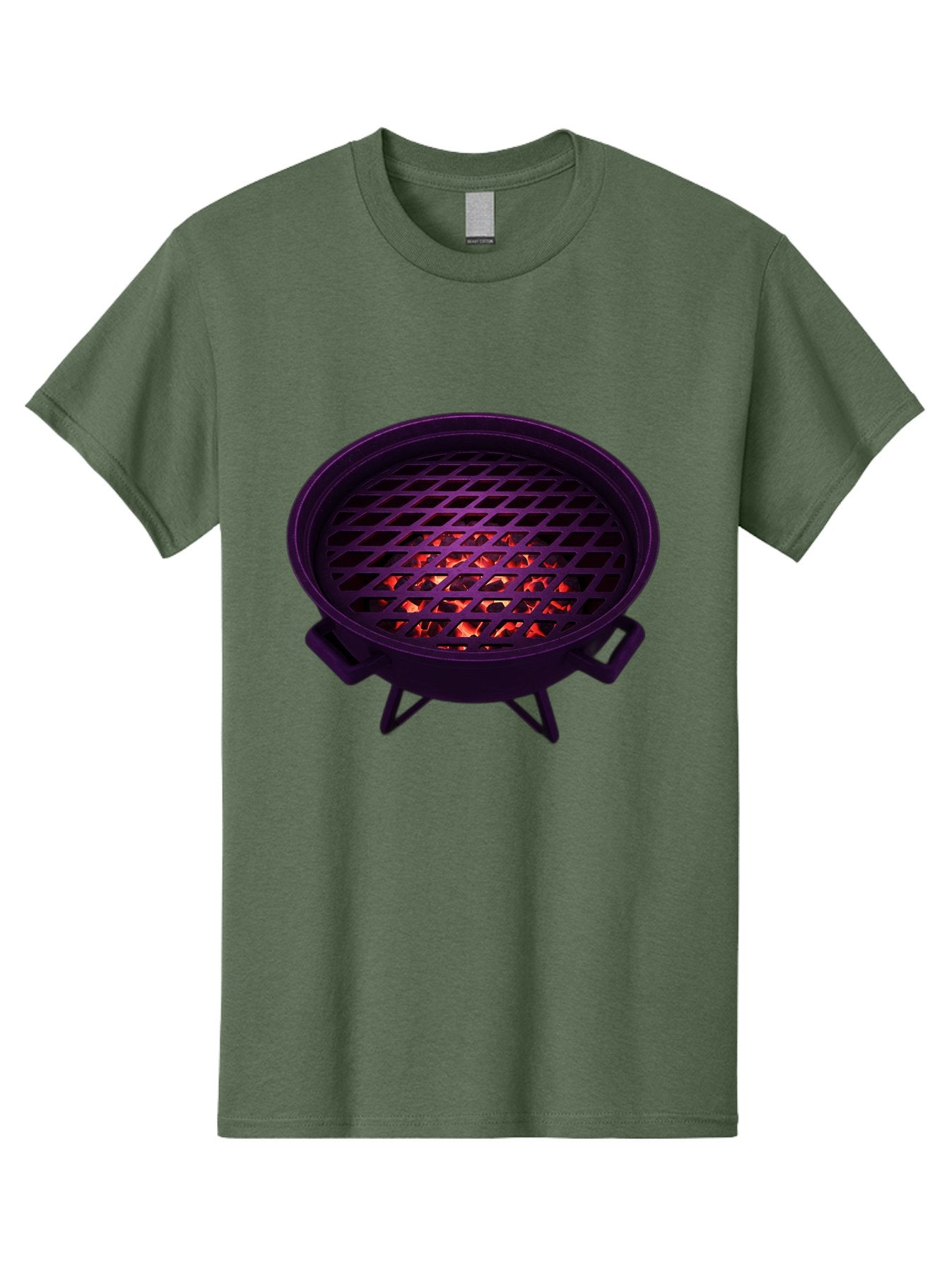 Fire-Pit Men'S Graphic Tee, 100% Cotton, Comfortable Casual Summer Wear, Machine Washable, Fire Pit, Grill Grate, Burning Coals, Outdoor Cooking, Camping Gear, Barbecue, Grill, Outdoor Fire Bab903 14