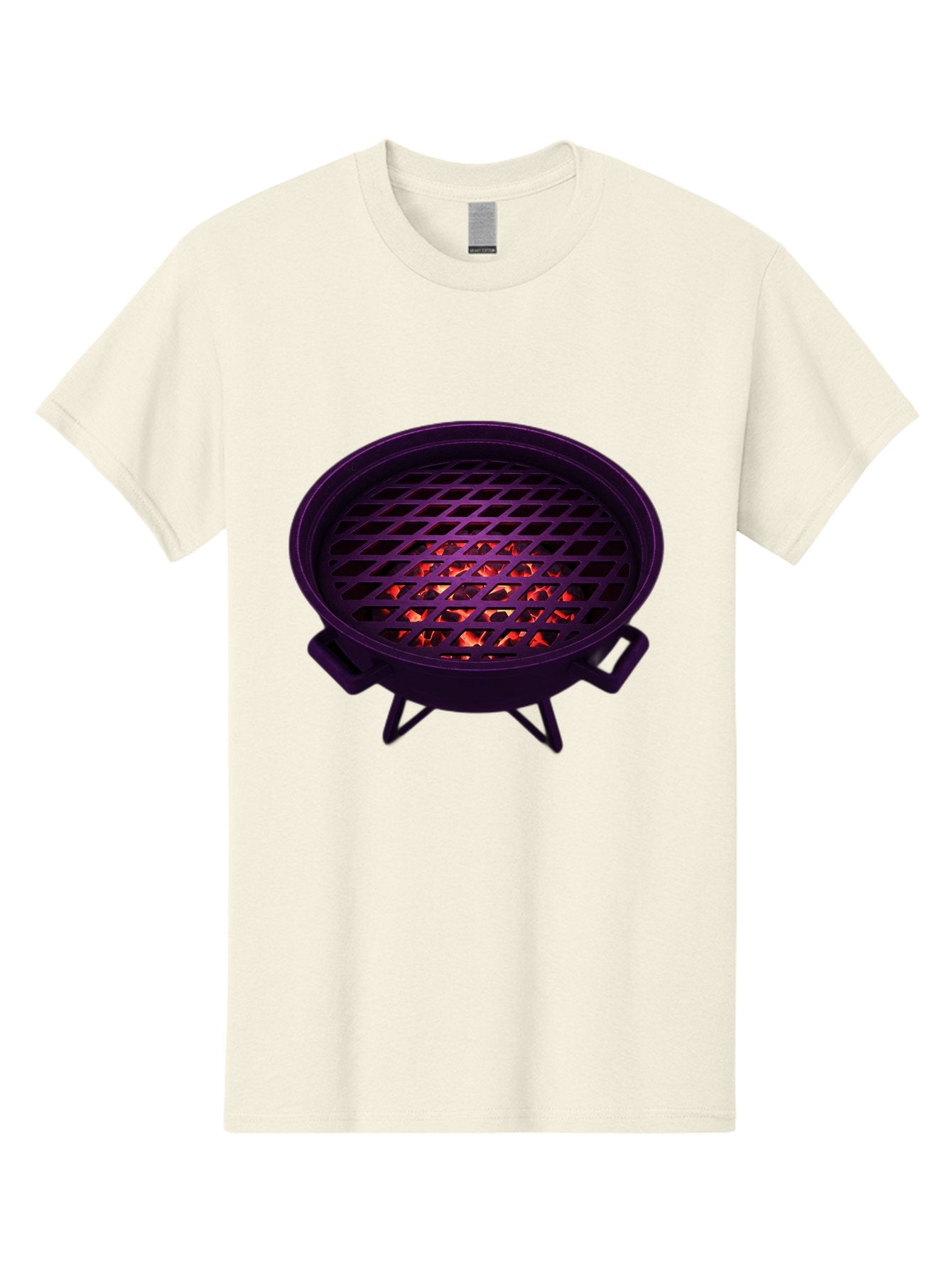 Fire-Pit Men'S Graphic Tee, 100% Cotton, Comfortable Casual Summer Wear, Machine Washable, Fire Pit, Grill Grate, Burning Coals, Outdoor Cooking, Camping Gear, Barbecue, Grill, Outdoor Fire Bab903 3