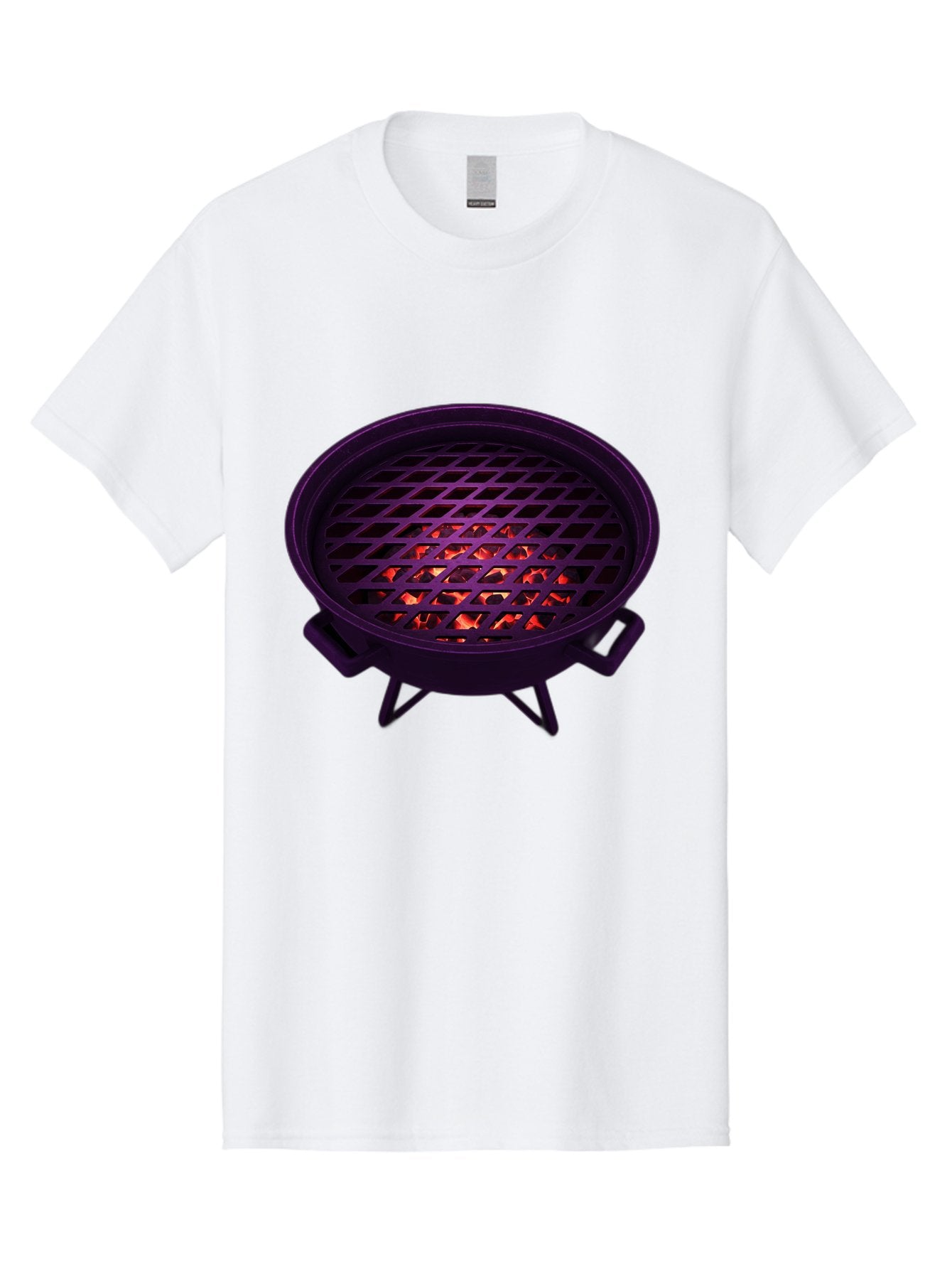 Fire-Pit Men'S Graphic Tee, 100% Cotton, Comfortable Casual Summer Wear, Machine Washable, Fire Pit, Grill Grate, Burning Coals, Outdoor Cooking, Camping Gear, Barbecue, Grill, Outdoor Fire Bab903