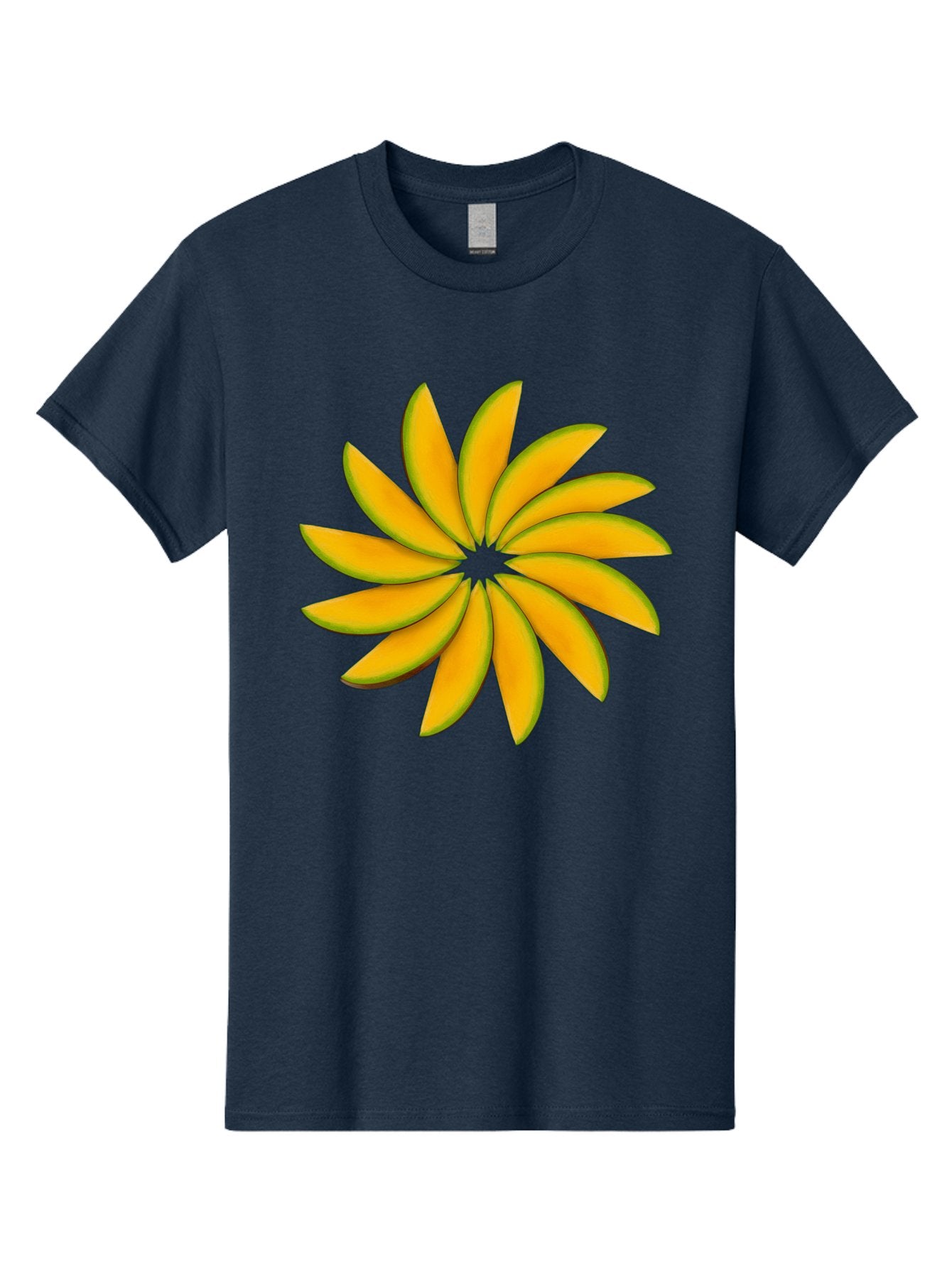 Flower Men'S Graphic Tee, 100% Cotton, Comfortable Casual Summer Wear, Machine Washable, Yellow Flower, Floral Design, Digital Art, Vibrant Petals, Graphic Illustration, Flower Graphic, Orange-Yellow Hues, Symmetrical Shape, Stylized Bloom Bab912 13