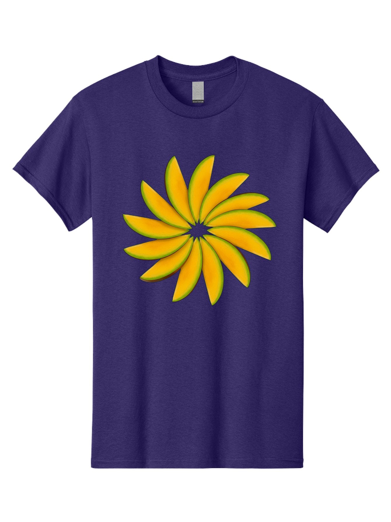 Flower Men'S Graphic Tee, 100% Cotton, Comfortable Casual Summer Wear, Machine Washable, Yellow Flower, Floral Design, Digital Art, Vibrant Petals, Graphic Illustration, Flower Graphic, Orange-Yellow Hues, Symmetrical Shape, Stylized Bloom Bab912 12