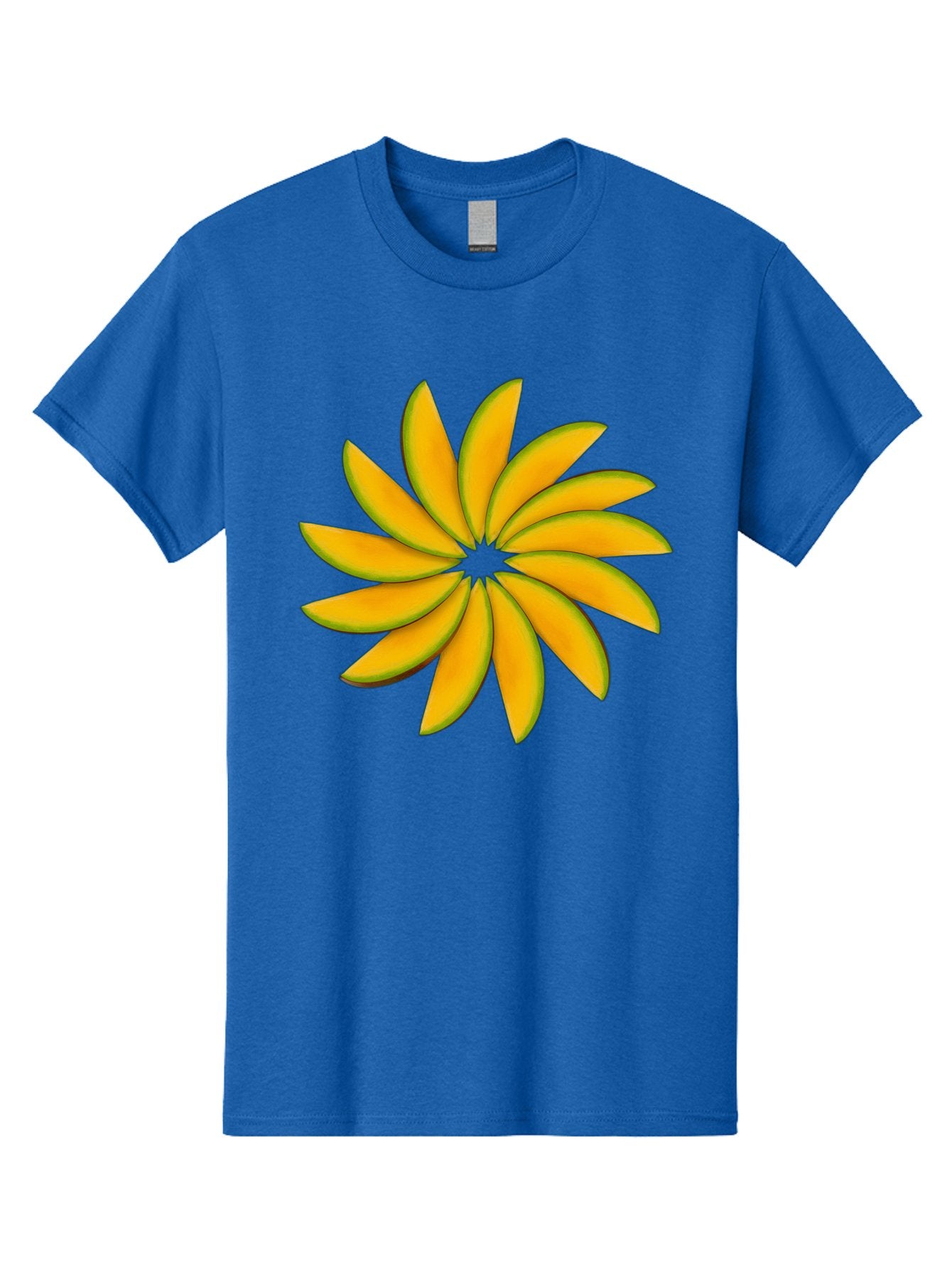 Flower Men'S Graphic Tee, 100% Cotton, Comfortable Casual Summer Wear, Machine Washable, Yellow Flower, Floral Design, Digital Art, Vibrant Petals, Graphic Illustration, Flower Graphic, Orange-Yellow Hues, Symmetrical Shape, Stylized Bloom Bab912 15