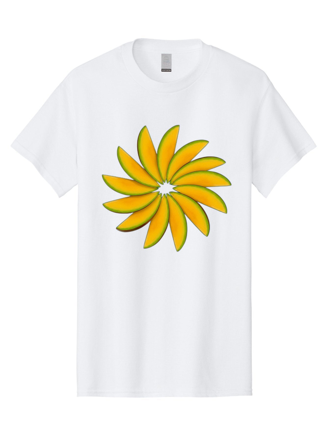 Flower Men'S Graphic Tee, 100% Cotton, Comfortable Casual Summer Wear, Machine Washable, Yellow Flower, Floral Design, Digital Art, Vibrant Petals, Graphic Illustration, Flower Graphic, Orange-Yellow Hues, Symmetrical Shape, Stylized Bloom Bab912 10