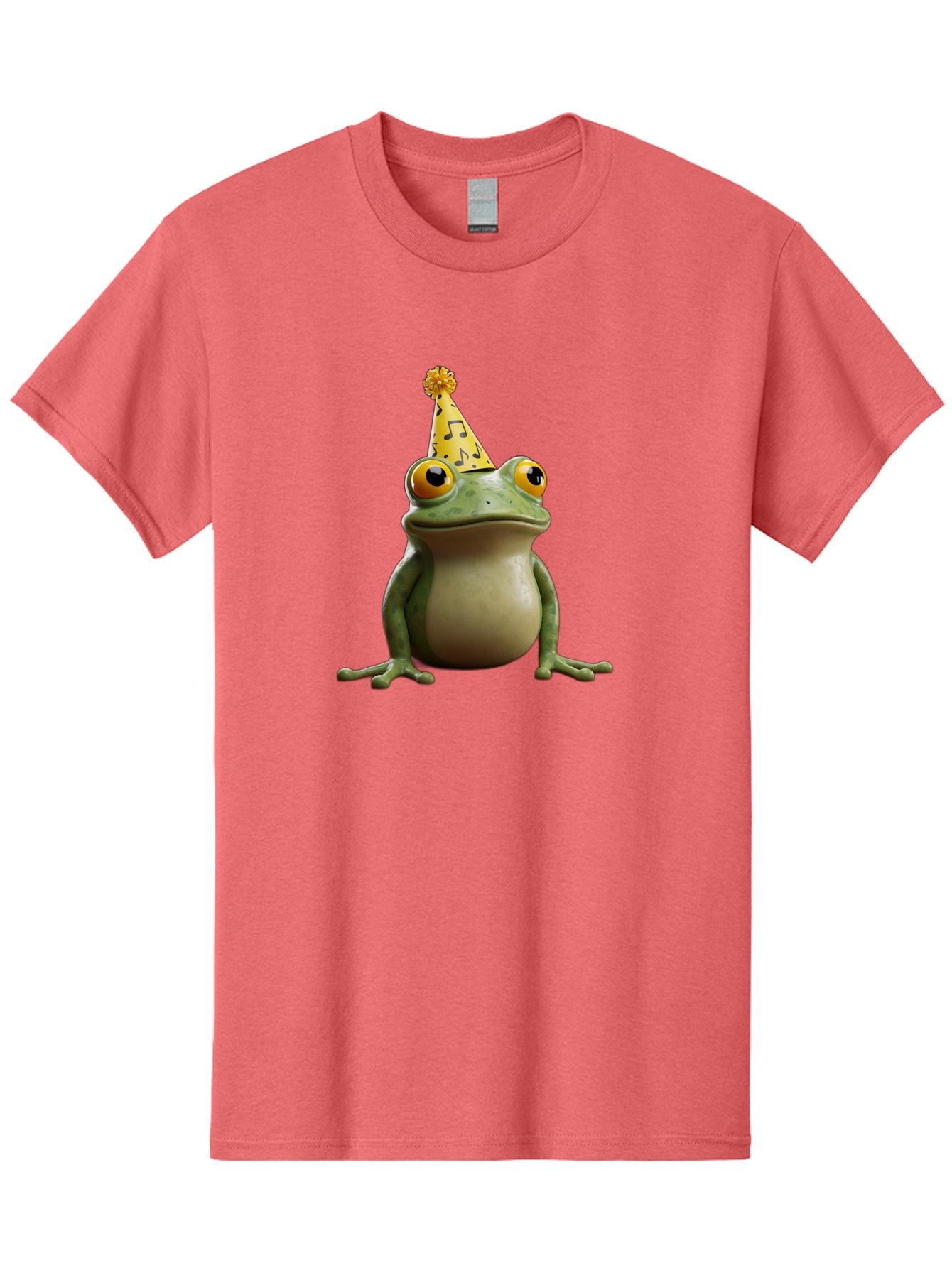 Frog-In-Party-Hat-3 Men'S Graphic Tee, 100% Cotton, Comfortable Casual Summer Wear, Machine Washable, Cartoon Frog, Party Hat, Celebration, Funny Animal, Comical Expression, Quirky Character, Playful Vibe, Silly Graphics Bab923 10