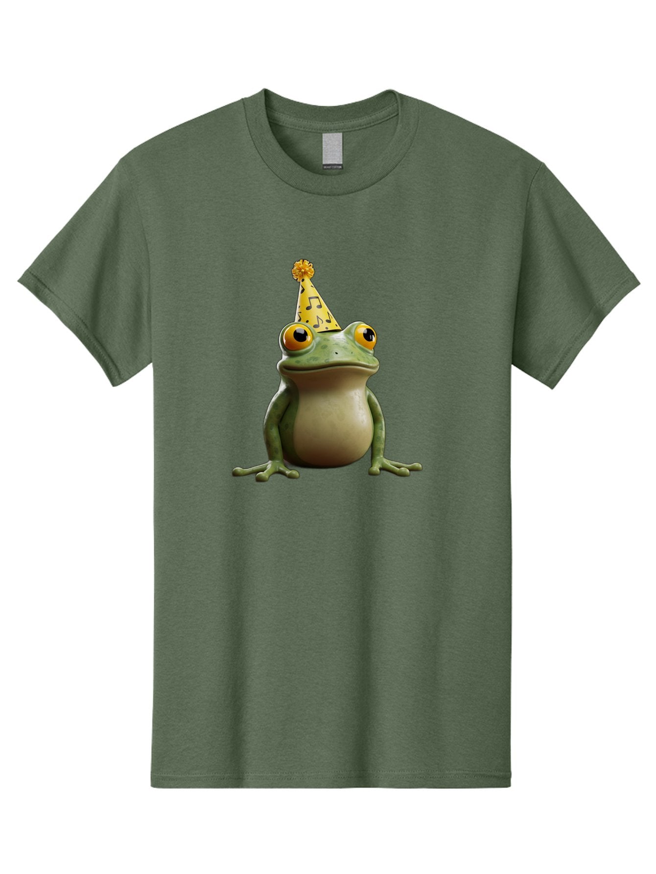 Frog-In-Party-Hat-3 Men'S Graphic Tee, 100% Cotton, Comfortable Casual Summer Wear, Machine Washable, Cartoon Frog, Party Hat, Celebration, Funny Animal, Comical Expression, Quirky Character, Playful Vibe, Silly Graphics Bab923 9