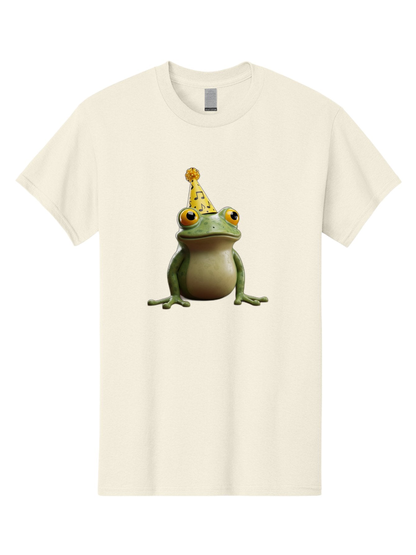 Frog-In-Party-Hat-3 Men'S Graphic Tee, 100% Cotton, Comfortable Casual Summer Wear, Machine Washable, Cartoon Frog, Party Hat, Celebration, Funny Animal, Comical Expression, Quirky Character, Playful Vibe, Silly Graphics Bab923 6