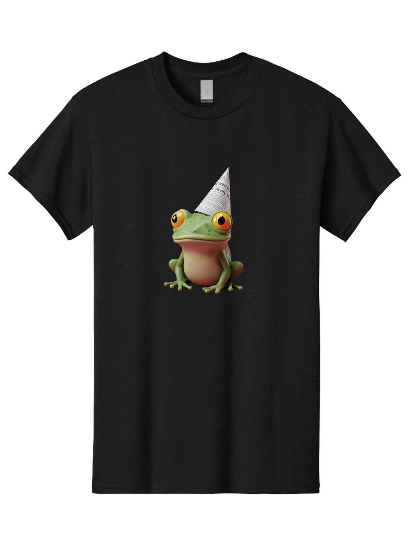 Frog-With-Party-Hat-1 Men'S Graphic Tee, 100% Cotton, Comfortable Casual Summer Wear, Machine Washable, Funny Frog, Party Hat, Festive Atmosphere, Cute Animal, Playful Vibe, Quirky Illustration, Humorous Character, Cartoon Style Bab929 15