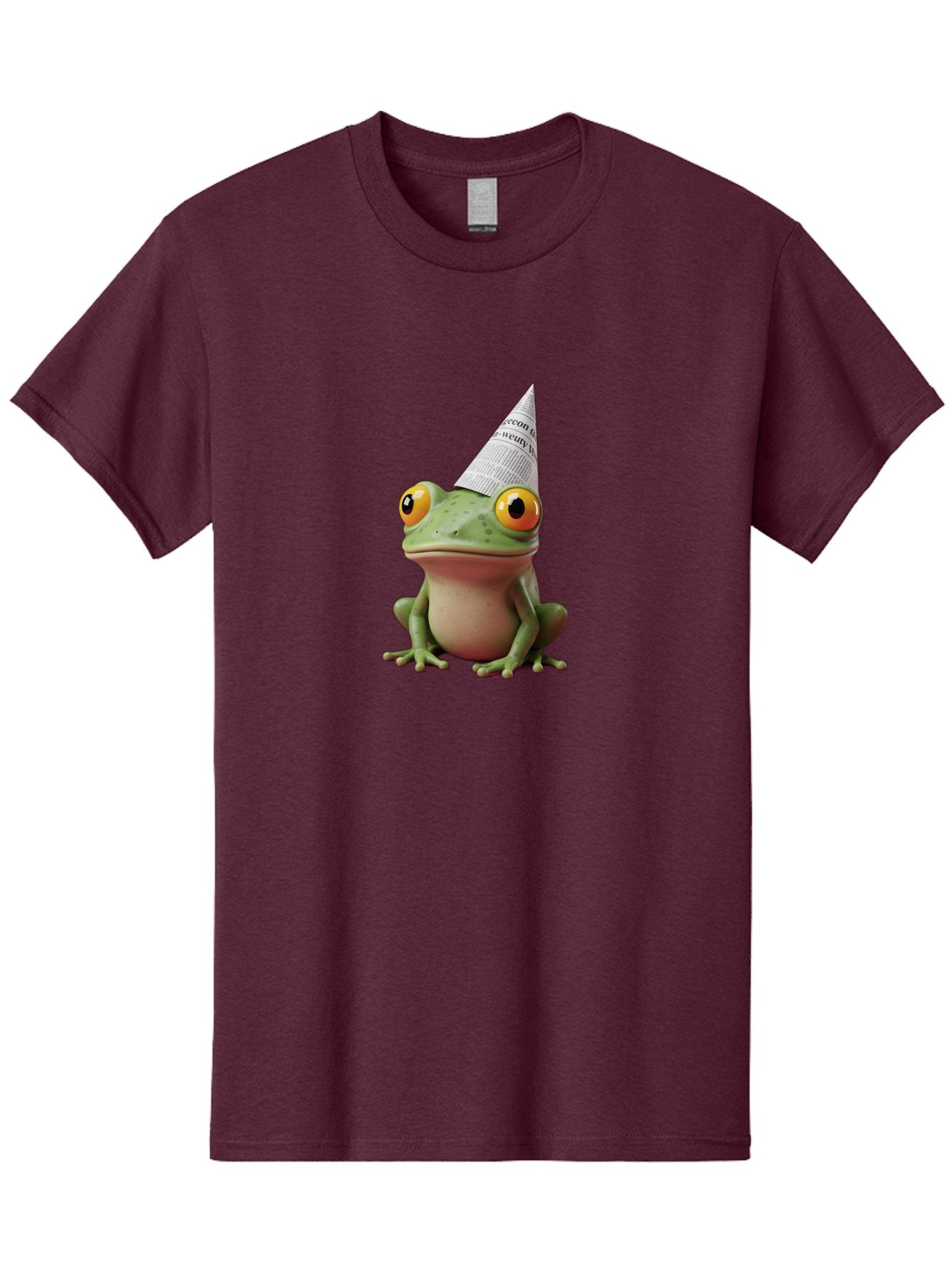 Frog-With-Party-Hat-1 Men'S Graphic Tee, 100% Cotton, Comfortable Casual Summer Wear, Machine Washable, Funny Frog, Party Hat, Festive Atmosphere, Cute Animal, Playful Vibe, Quirky Illustration, Humorous Character, Cartoon Style Bab929 14