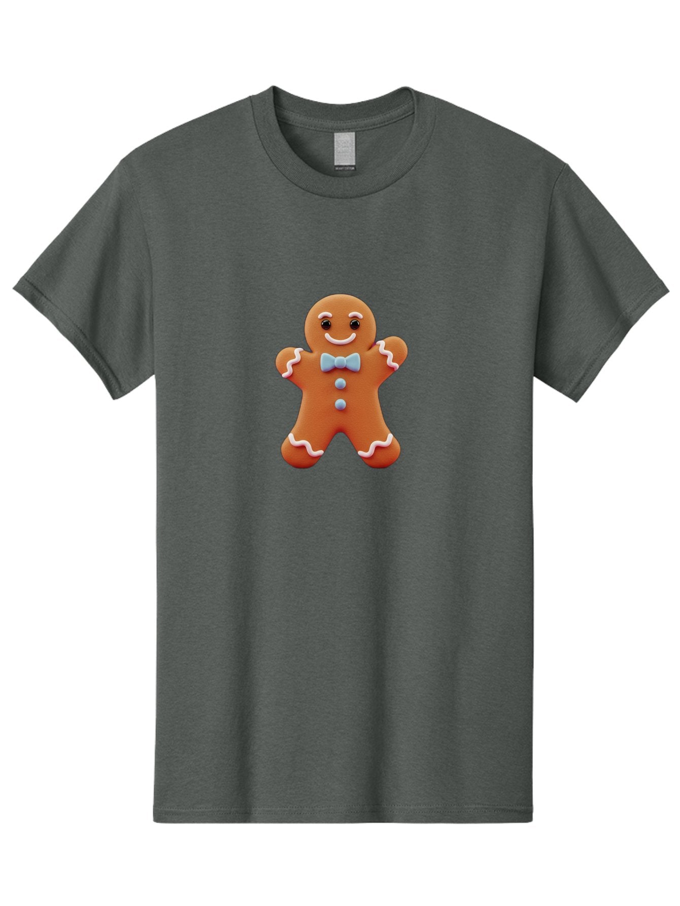 Gingerbread-Man-10 Men'S Graphic Tee, 100% Cotton, Comfortable Casual Summer Wear, Machine Washable, Gingerbread Man, Cookie Decoration, Festive Treat, Holiday Baking, Sweet Delight, Charming Character, Icing Details, Cute Expression, Bab942 9