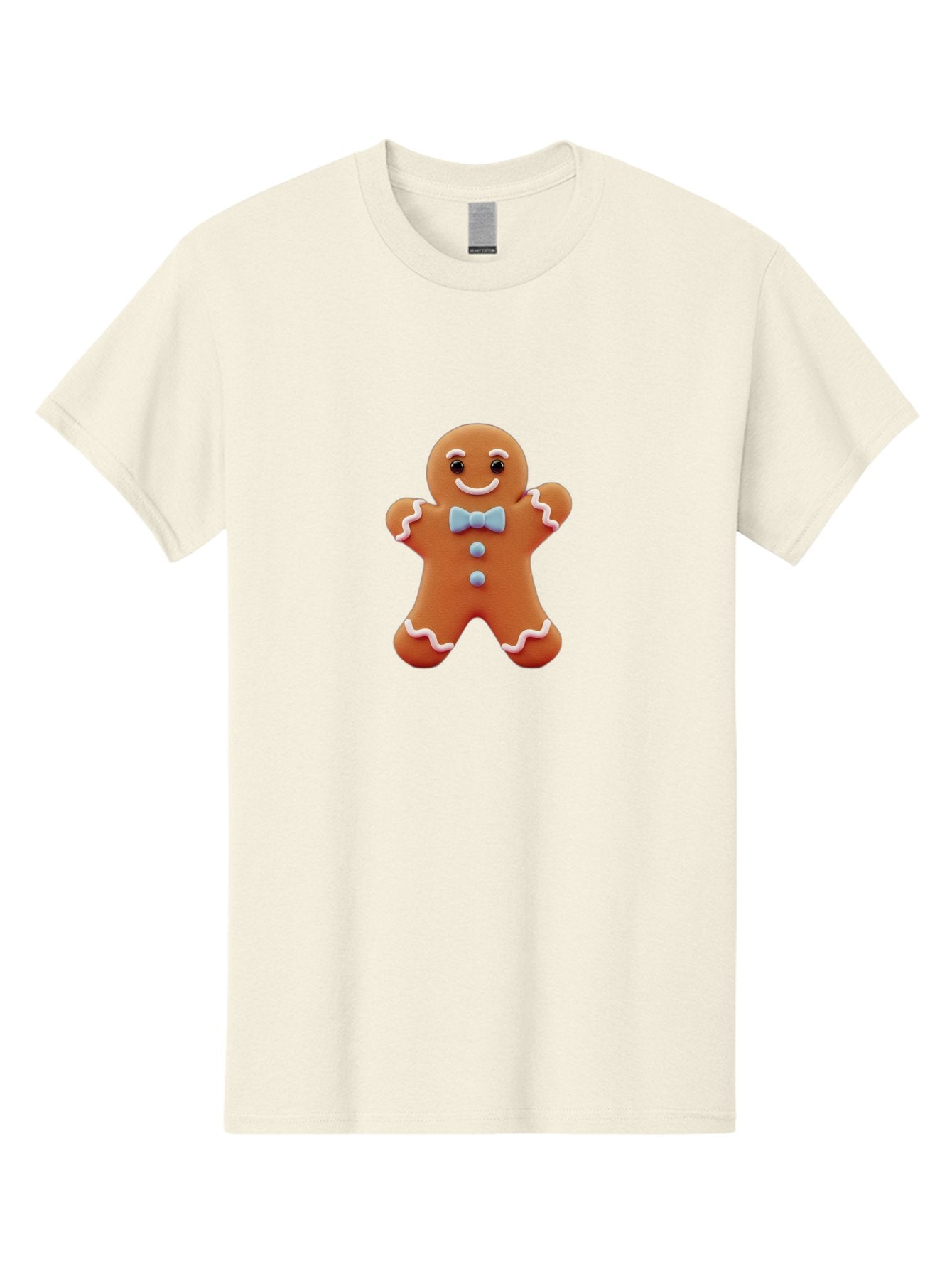 Gingerbread-Man-10 Men'S Graphic Tee, 100% Cotton, Comfortable Casual Summer Wear, Machine Washable, Gingerbread Man, Cookie Decoration, Festive Treat, Holiday Baking, Sweet Delight, Charming Character, Icing Details, Cute Expression, Bab942 4