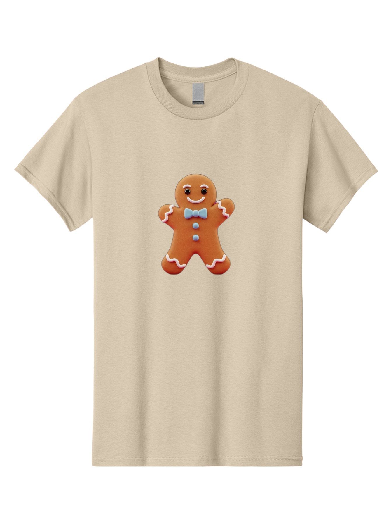 Gingerbread-Man-10 Men'S Graphic Tee, 100% Cotton, Comfortable Casual Summer Wear, Machine Washable, Gingerbread Man, Cookie Decoration, Festive Treat, Holiday Baking, Sweet Delight, Charming Character, Icing Details, Cute Expression, Bab942 10