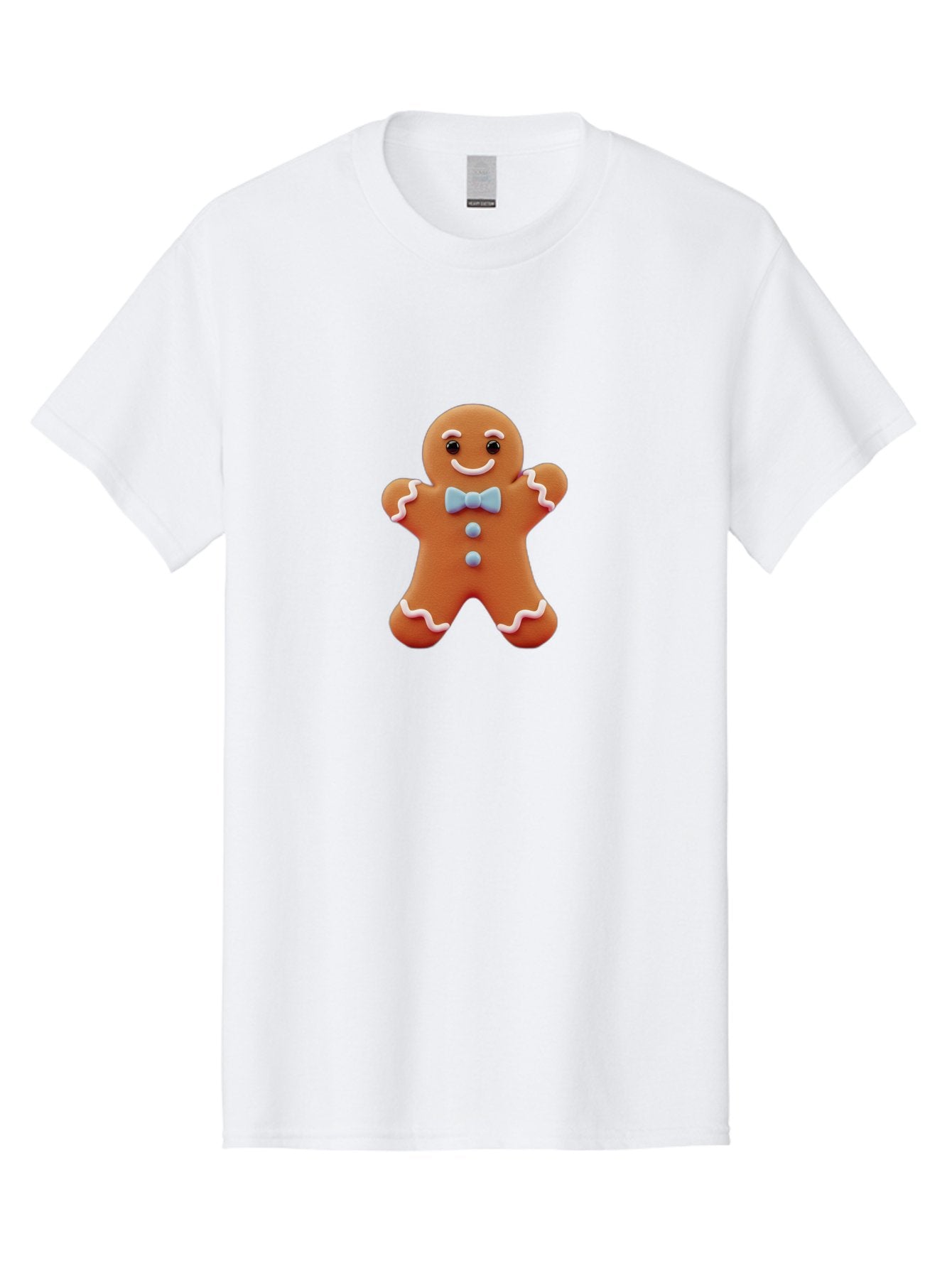 Gingerbread-Man-10 Men'S Graphic Tee, 100% Cotton, Comfortable Casual Summer Wear, Machine Washable, Gingerbread Man, Cookie Decoration, Festive Treat, Holiday Baking, Sweet Delight, Charming Character, Icing Details, Cute Expression, Bab942 6
