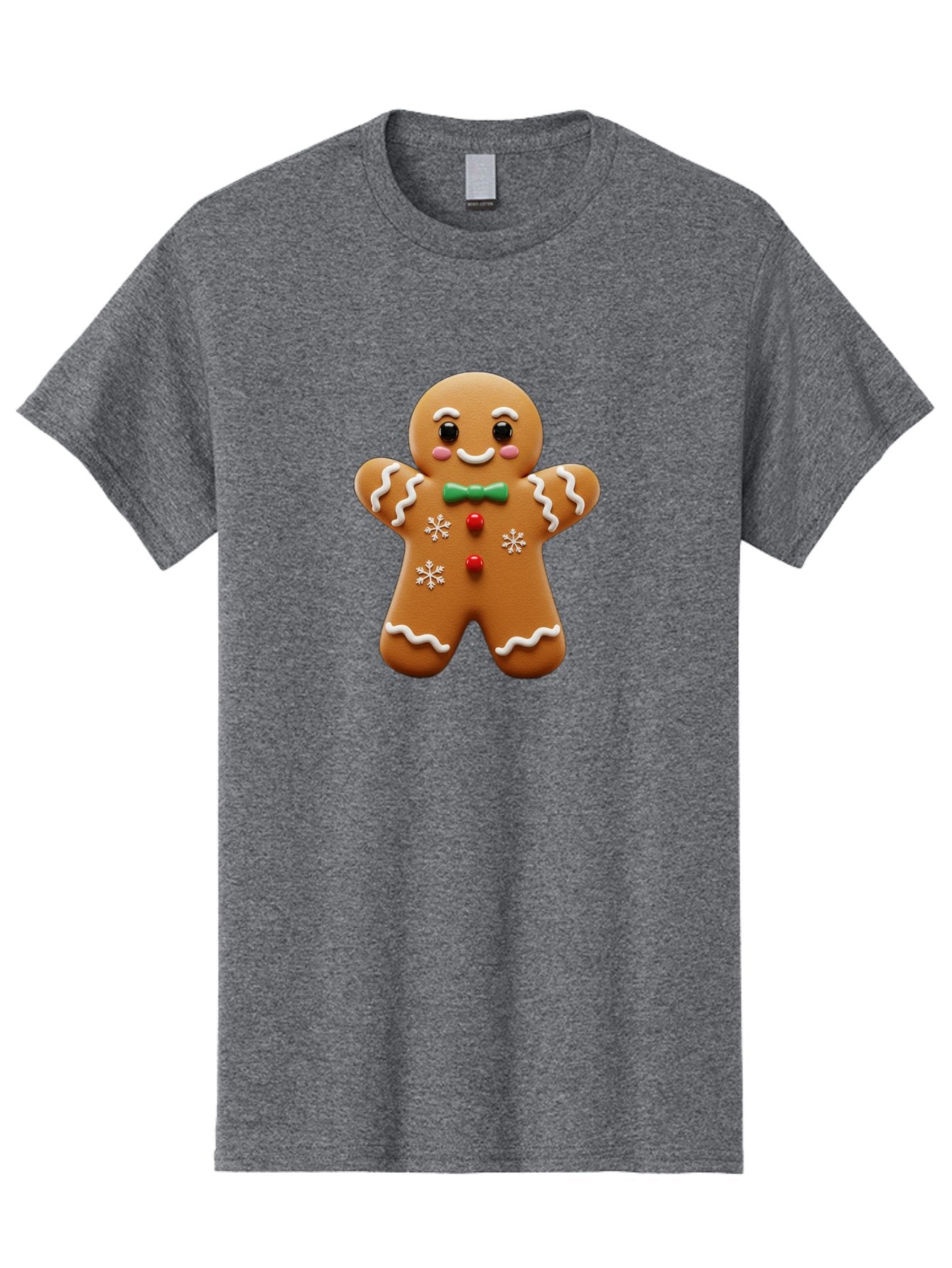 Gingerbread-Man-11 Men'S Graphic Tee, 100% Cotton, Comfortable Casual Summer Wear, Machine Washable, Gingerbread Man, Cartoon Character, Festive Treats, Holiday Cookies, Christmas Dessert, Baked Goods, Icing Decorations, Candy Buttons, Bab943 14
