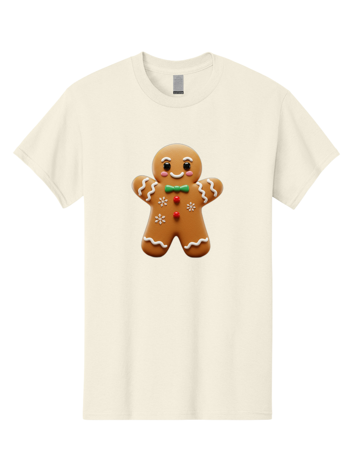 Gingerbread-Man-11 Men'S Graphic Tee, 100% Cotton, Comfortable Casual Summer Wear, Machine Washable, Gingerbread Man, Cartoon Character, Festive Treats, Holiday Cookies, Christmas Dessert, Baked Goods, Icing Decorations, Candy Buttons, Bab943 14