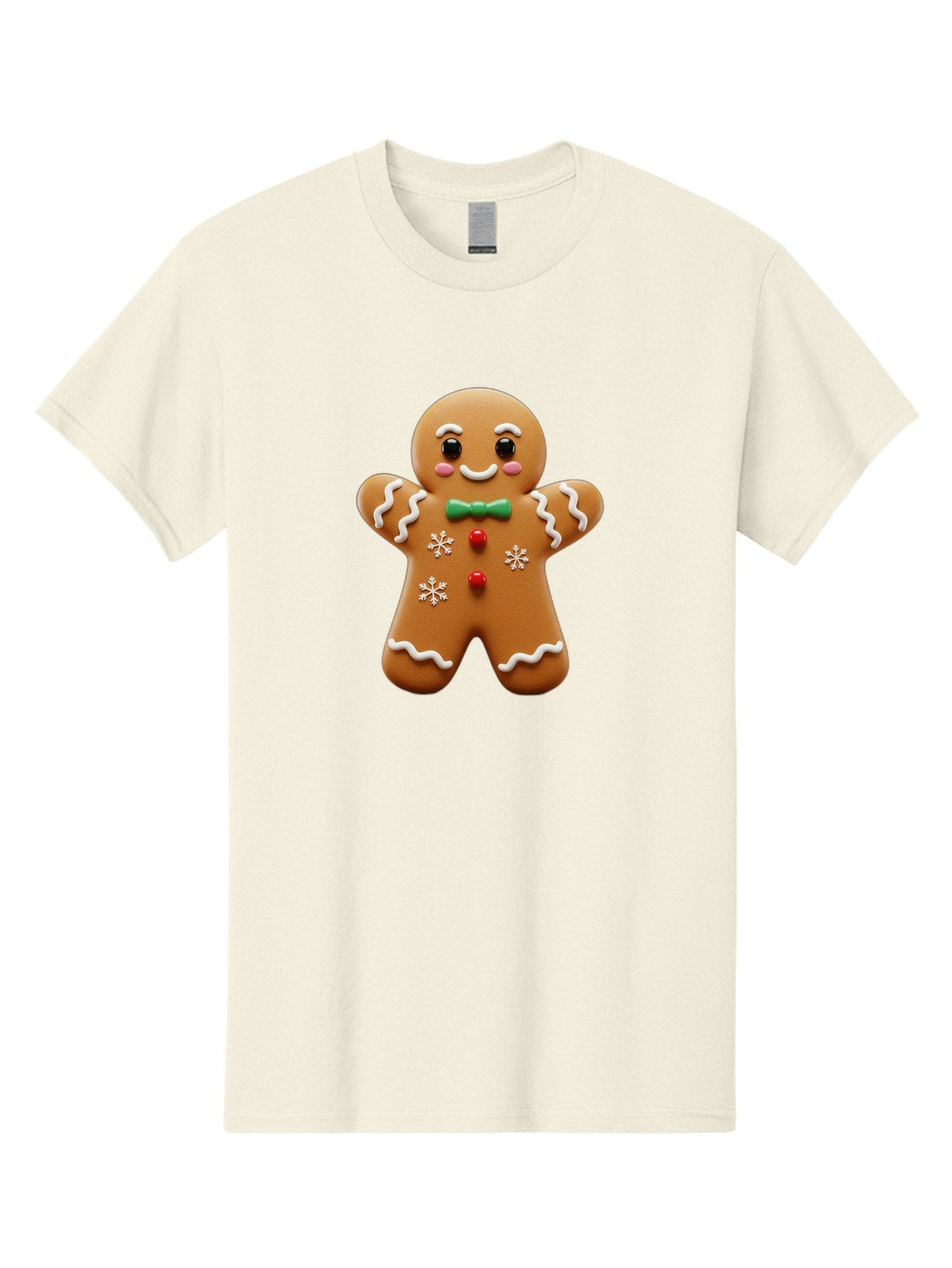 Gingerbread-Man-11 Men'S Graphic Tee, 100% Cotton, Comfortable Casual Summer Wear, Machine Washable, Gingerbread Man, Cartoon Character, Festive Treats, Holiday Cookies, Christmas Dessert, Baked Goods, Icing Decorations, Candy Buttons, Bab943 10