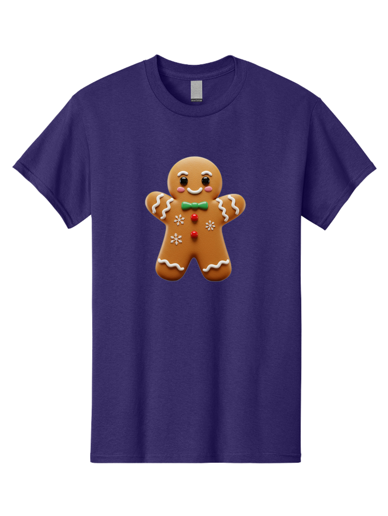 Gingerbread-Man-11 Men'S Graphic Tee, 100% Cotton, Comfortable Casual Summer Wear, Machine Washable, Gingerbread Man, Cartoon Character, Festive Treats, Holiday Cookies, Christmas Dessert, Baked Goods, Icing Decorations, Candy Buttons, Bab943 9
