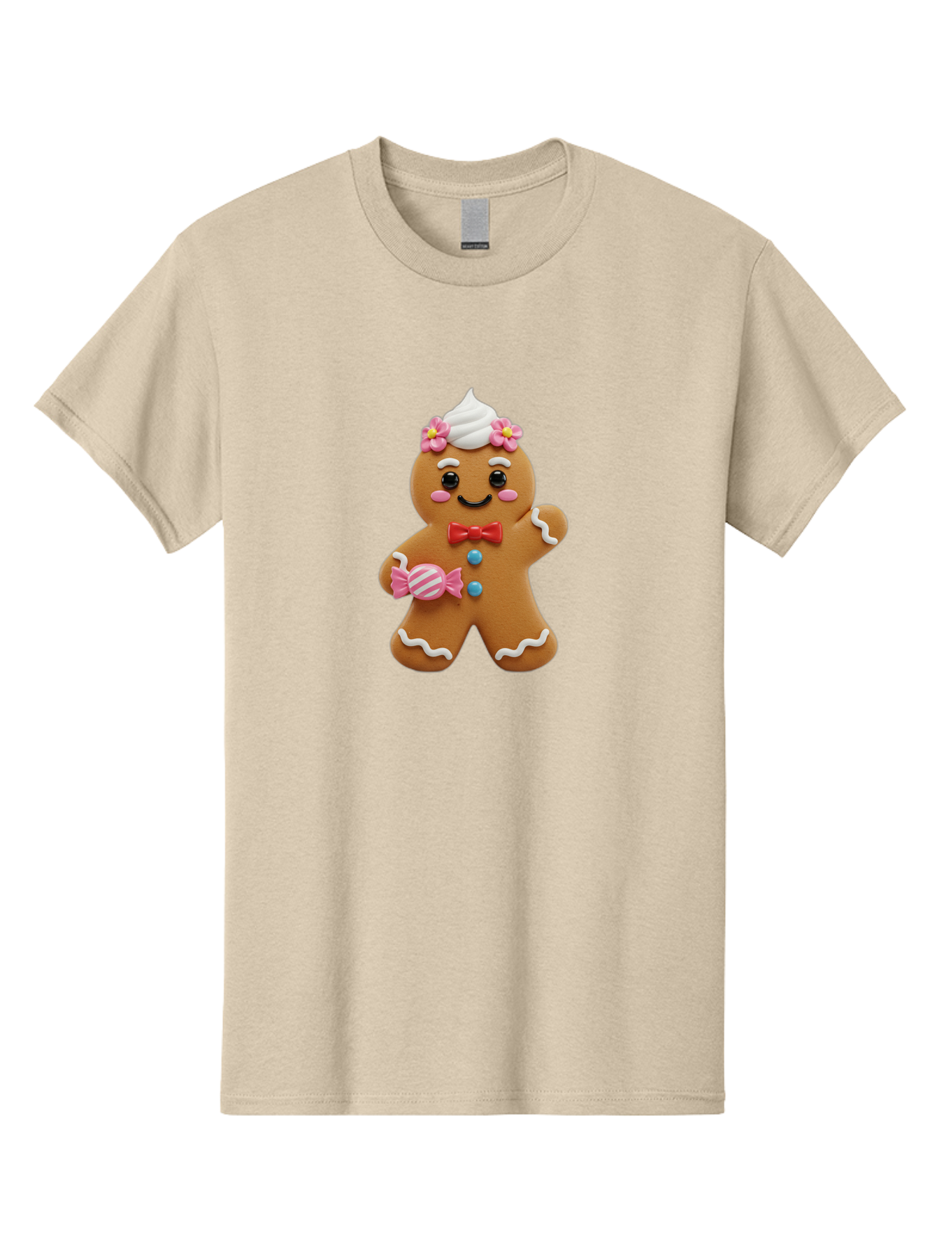 Gingerbread-Man-12 Men'S Graphic Tee, 100% Cotton, Comfortable Casual Summer Wear, Machine Washable, Gingerbread Man, Festive Cookie, Holiday Treat, Sweet Decoration, Christmas Dessert, Candy, Icing Details, Cartoonish Design, Bab944 10