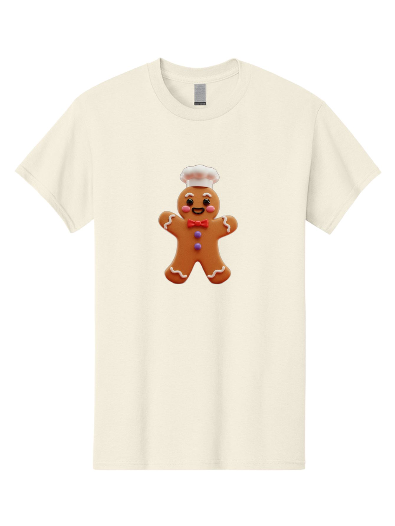 Gingerbread-Man-2 Men'S Graphic Tee, 100% Cotton, Comfortable Casual Summer Wear, Machine Washable, Gingerbread Man, Holiday Treat, Baking Delight, Festive Dessert, Red Bow Tie, Chef'S Hat, Sweet Character, Christmas Cookie Bab950 14