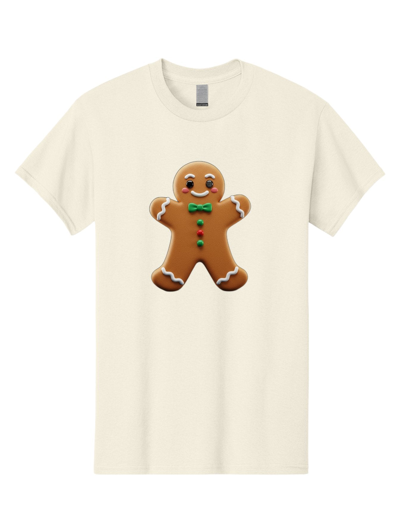 Gingerbread-Man-3 Men'S Graphic Tee, 100% Cotton, Comfortable Casual Summer Wear, Machine Washable, Gingerbread Man, Festive Treat, Christmas Cookie, Holiday Baking, Sugar Decoration, Icing Details, Animated Character, Cartoon Style, Bab951 14